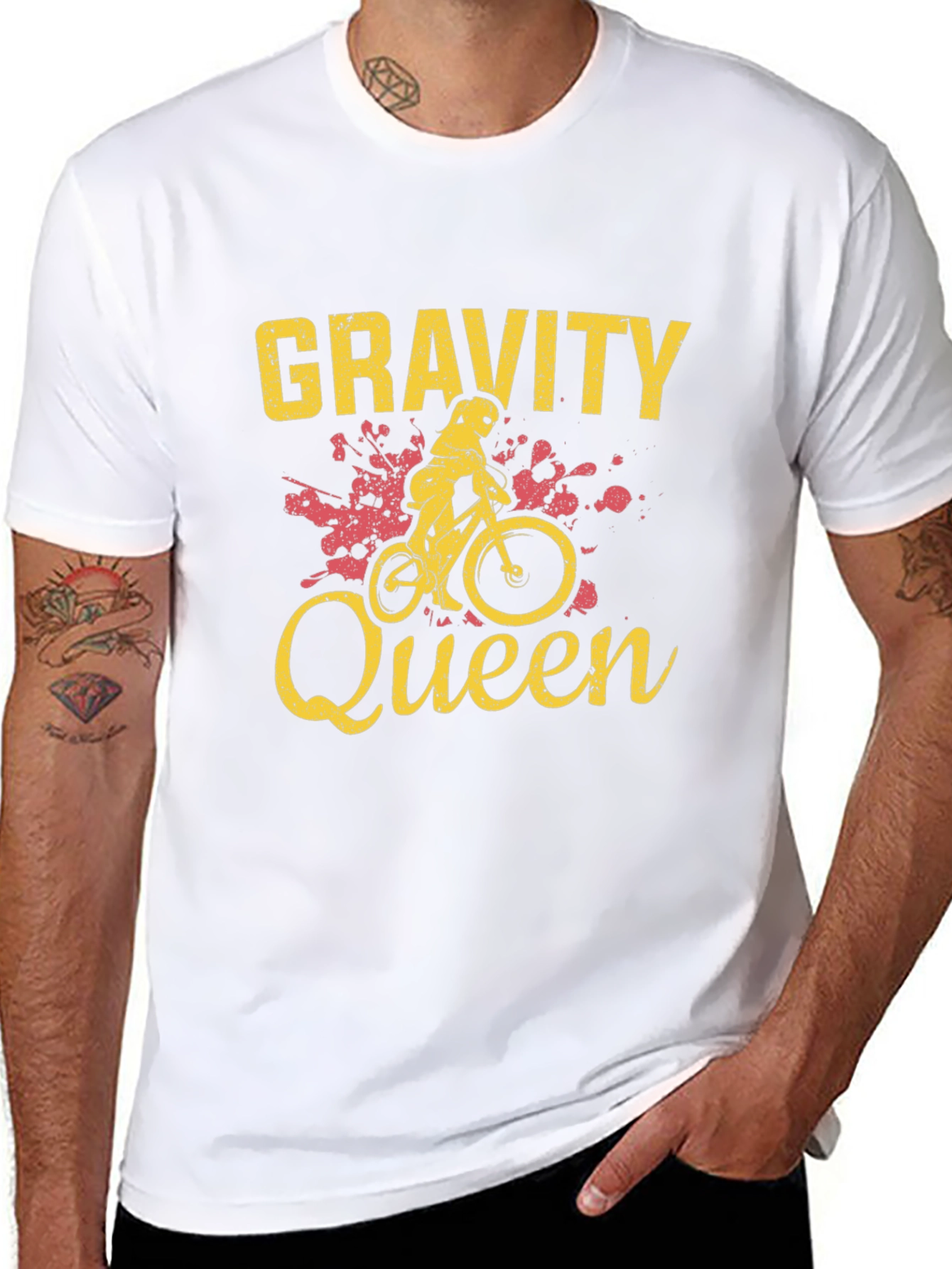 Gravity Queen Black T-Shirt - Mountain Biker