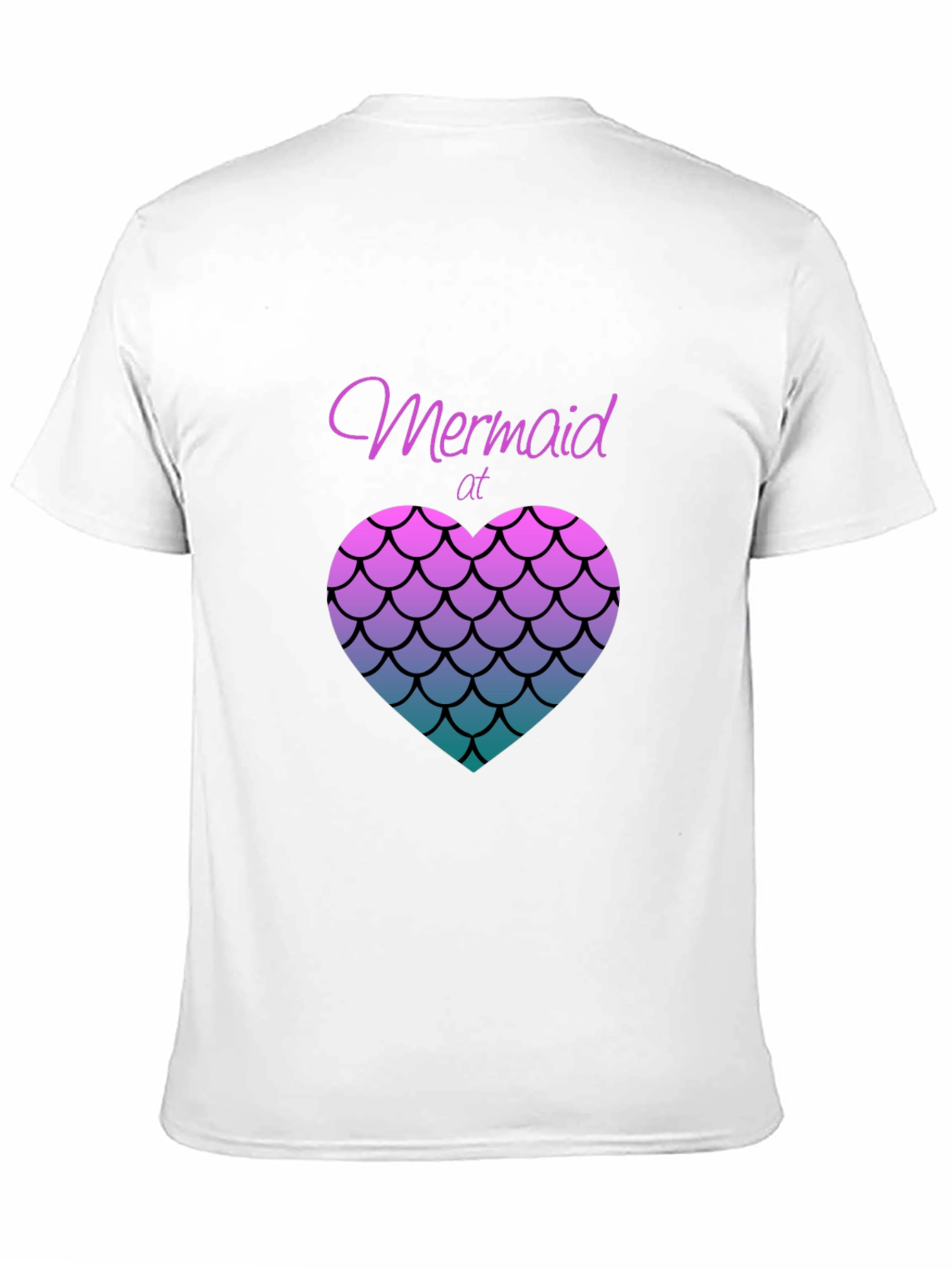 Mermaid at Heart Black T-Shirt