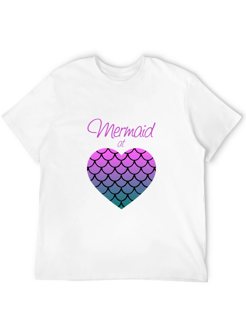 Mermaid at Heart Black T-Shirt