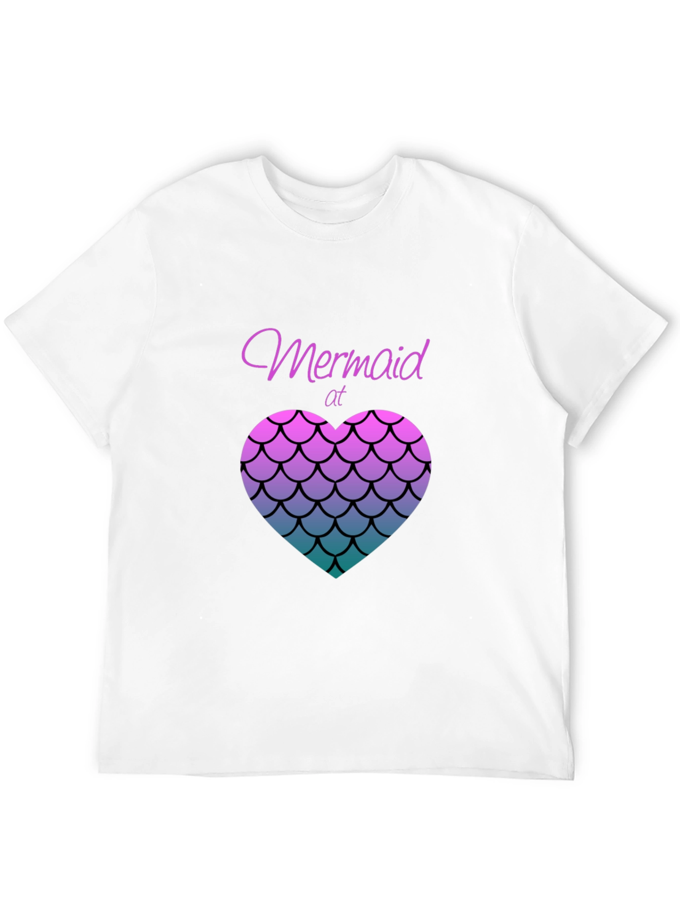 Mermaid at Heart Black T-Shirt