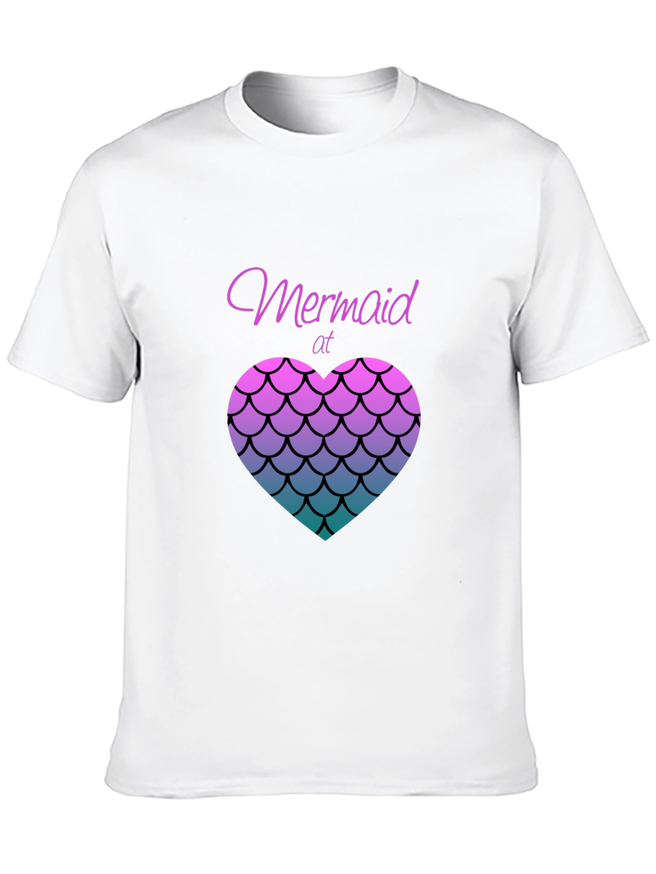 Mermaid at Heart Black T-Shirt