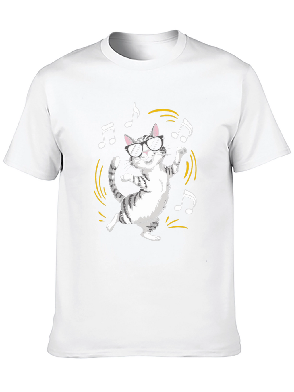 Cool Cat Graphic Tee - Black Cotton Blend