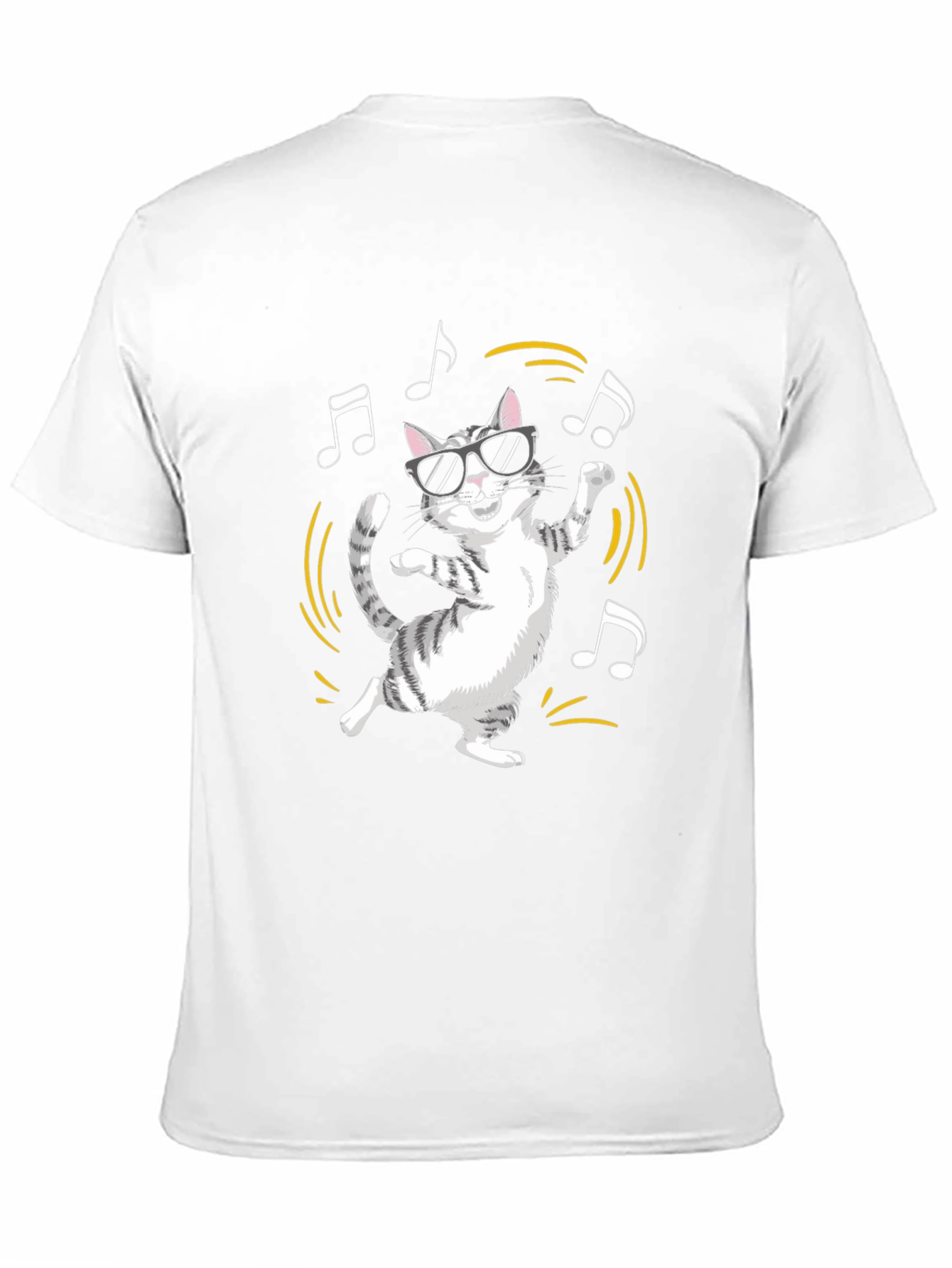 Cool Cat Graphic Tee - Black Cotton Blend