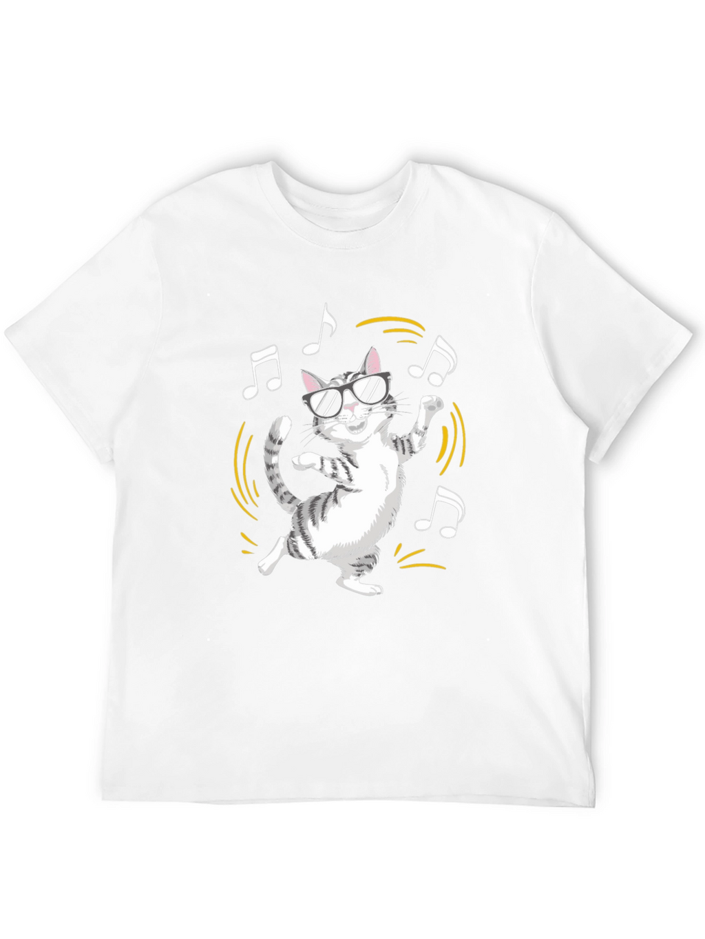Cool Cat Graphic Tee - Black Cotton Blend