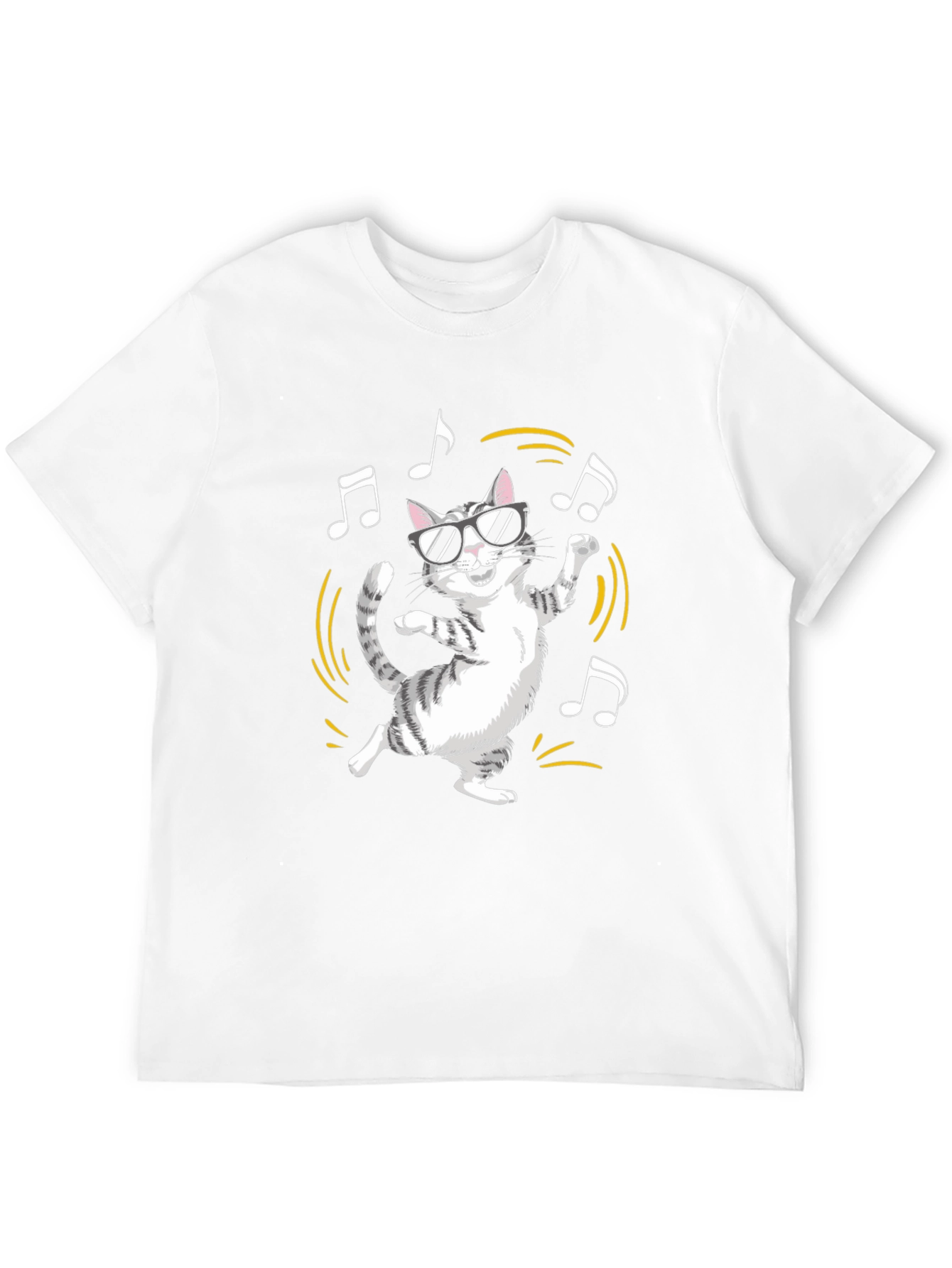 Cool Cat Graphic Tee - Black Cotton Blend