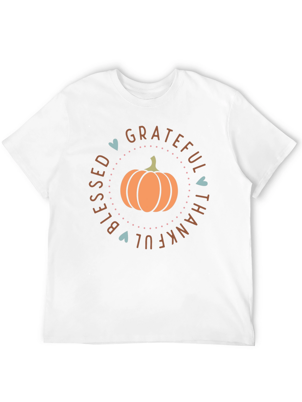 Grateful Blessed Thankful Pumpkin T-Shirt