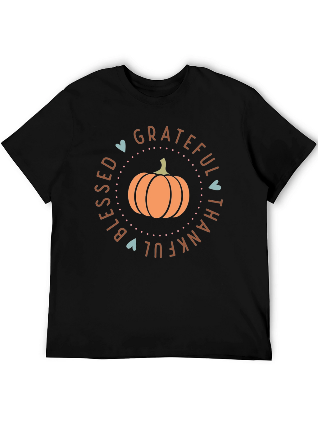 Grateful Blessed Thankful Pumpkin T-Shirt