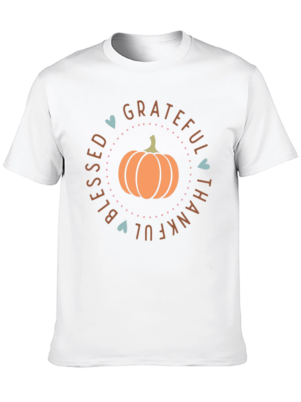 Grateful Blessed Thankful Pumpkin T-Shirt