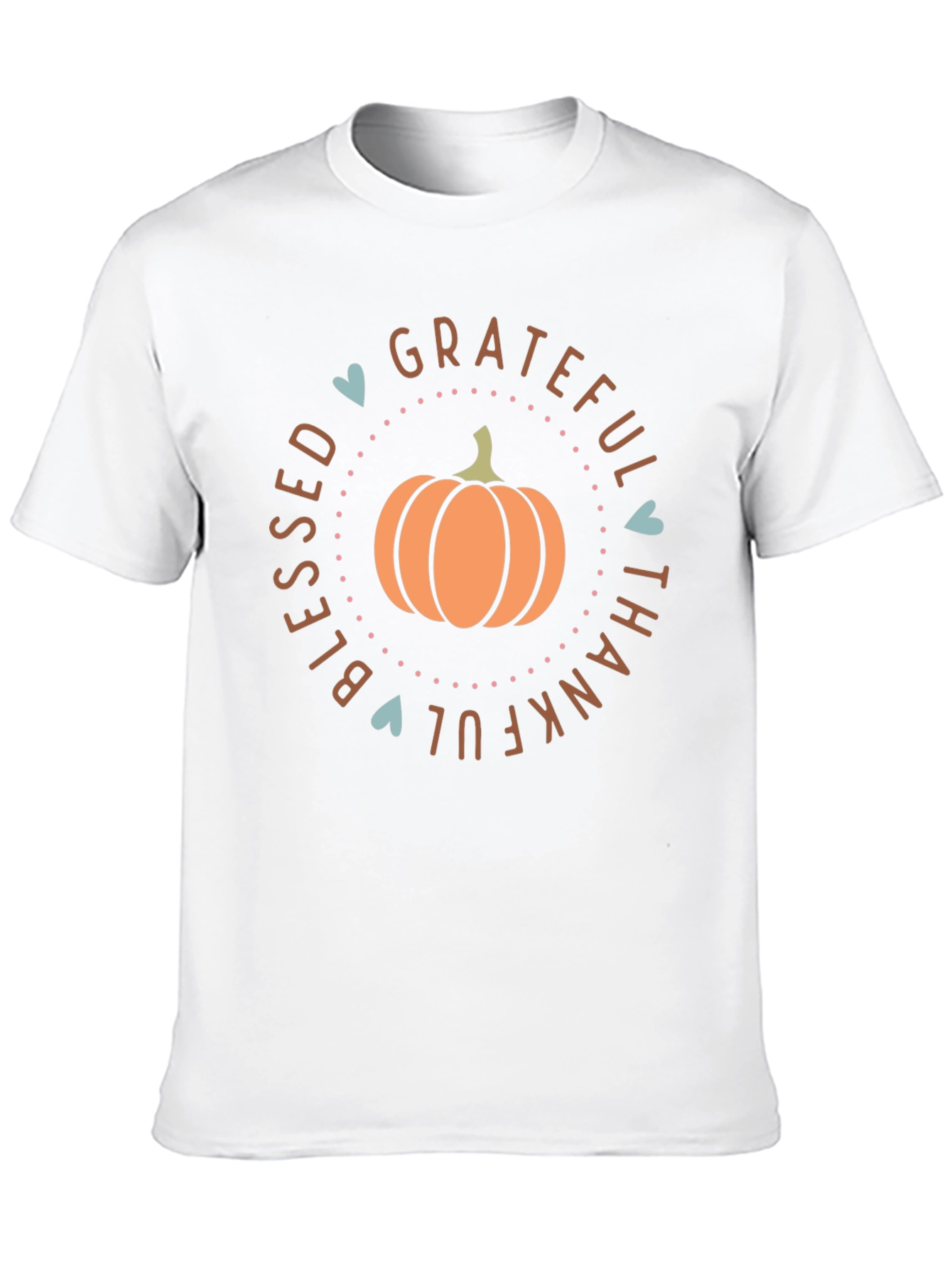 Grateful Blessed Thankful Pumpkin T-Shirt