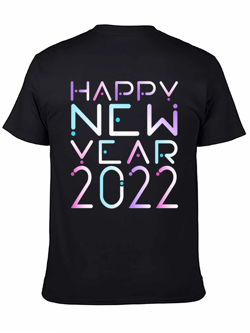 Happy New Year 2022 Graphic Black T-Shirt