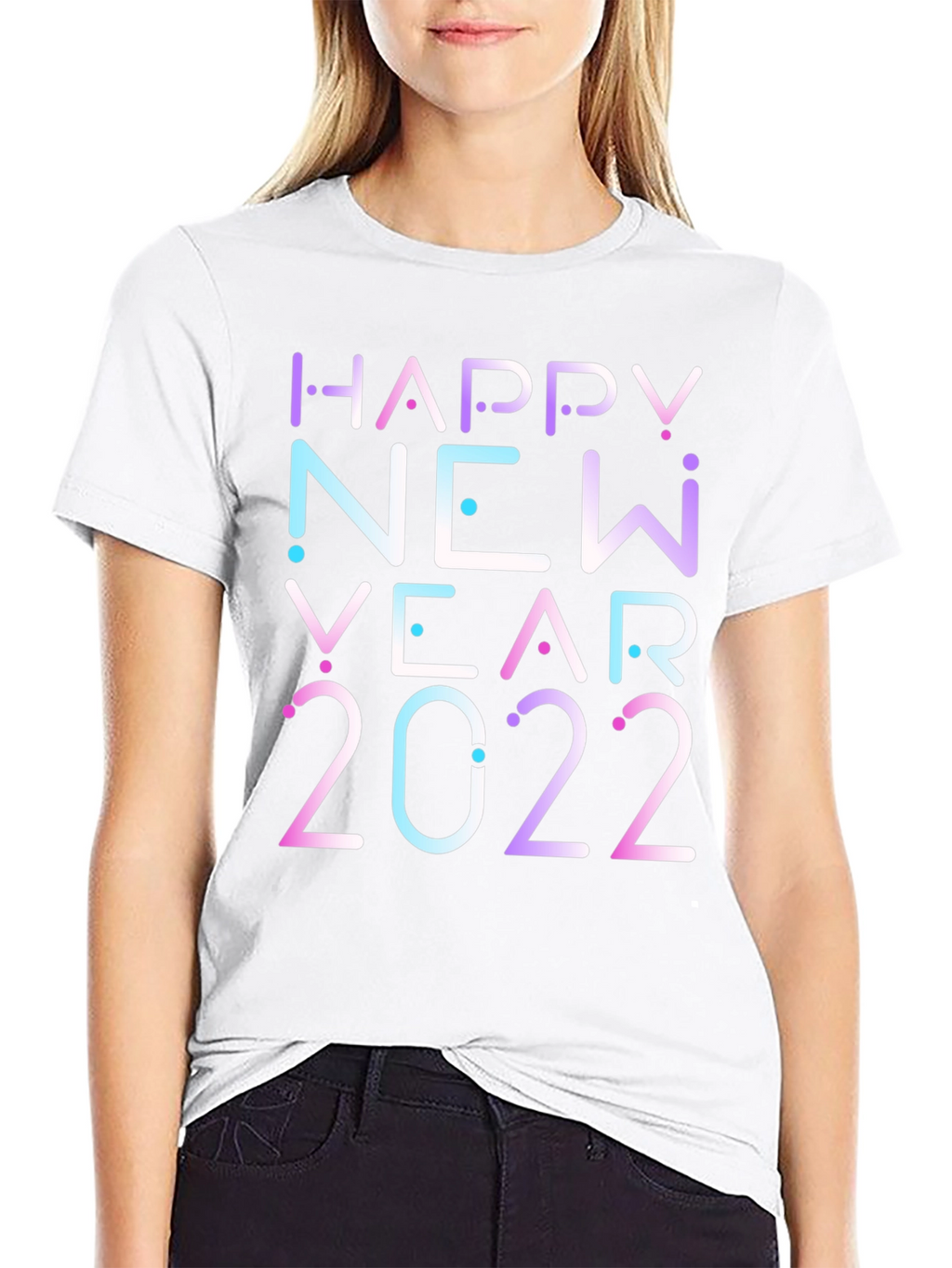 Happy New Year 2022 Graphic Black T-Shirt
