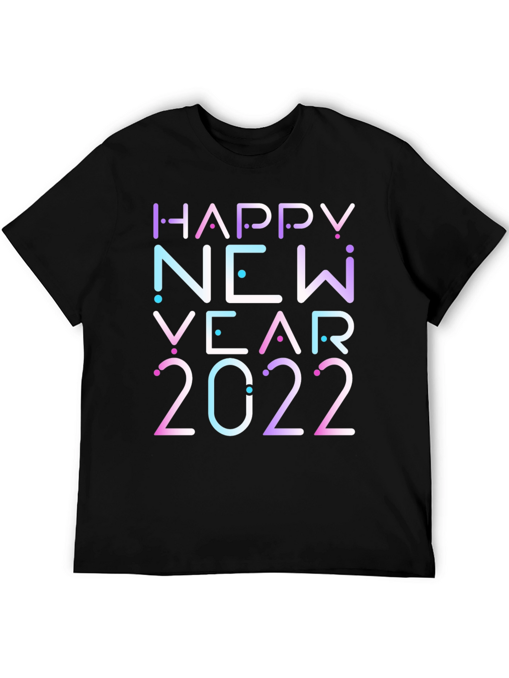 Happy New Year 2022 Graphic Black T-Shirt