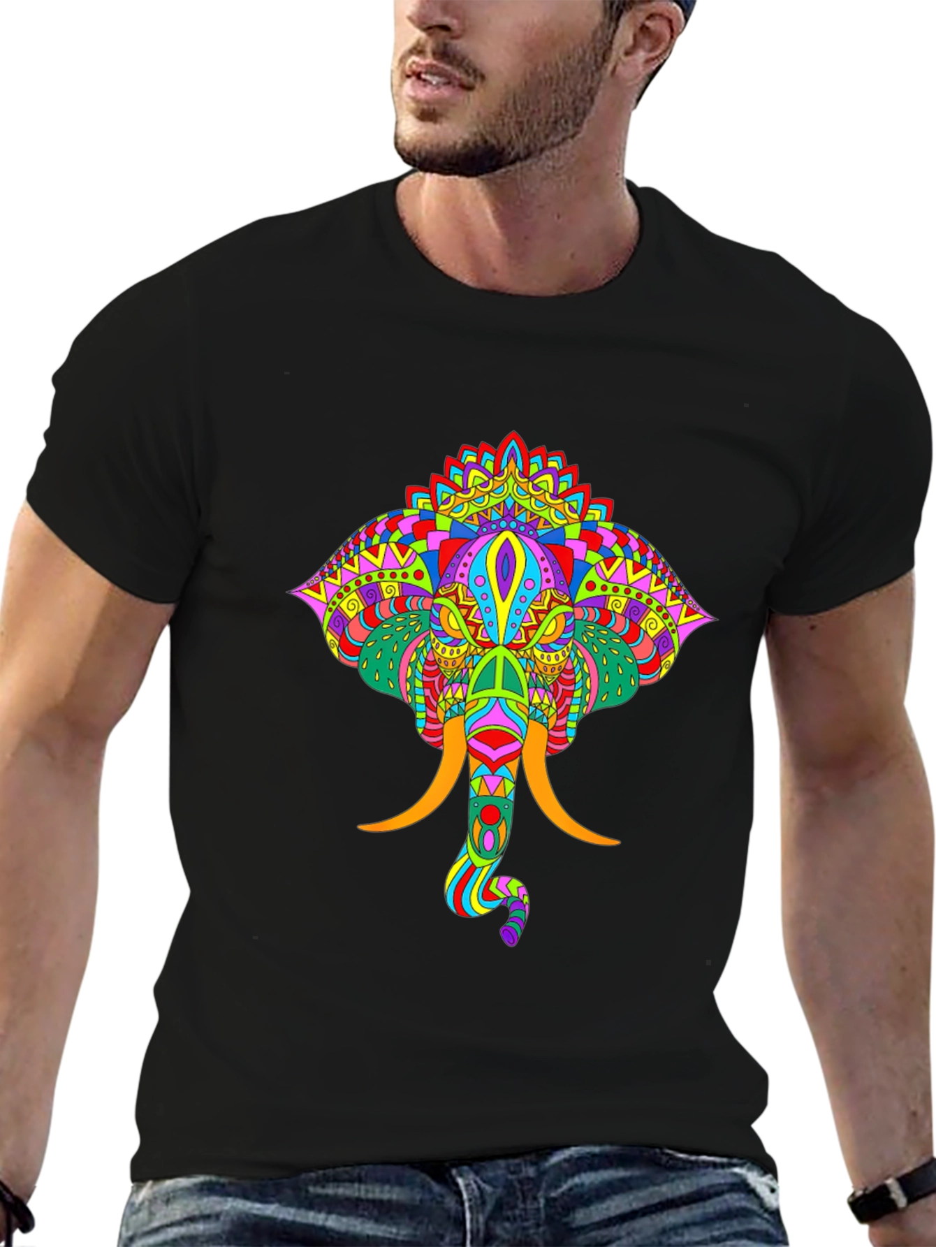 Colorful Elephant Graphic Tee