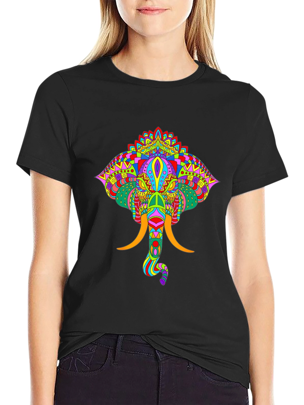 Colorful Elephant Graphic Tee