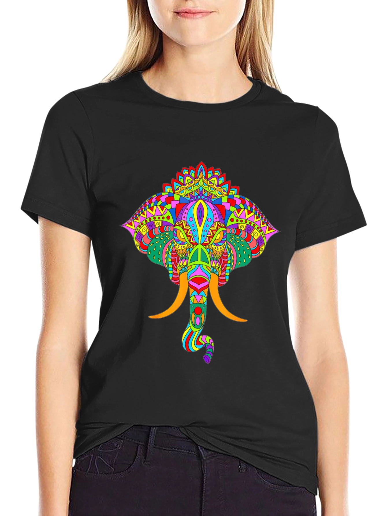 Colorful Elephant Graphic Tee