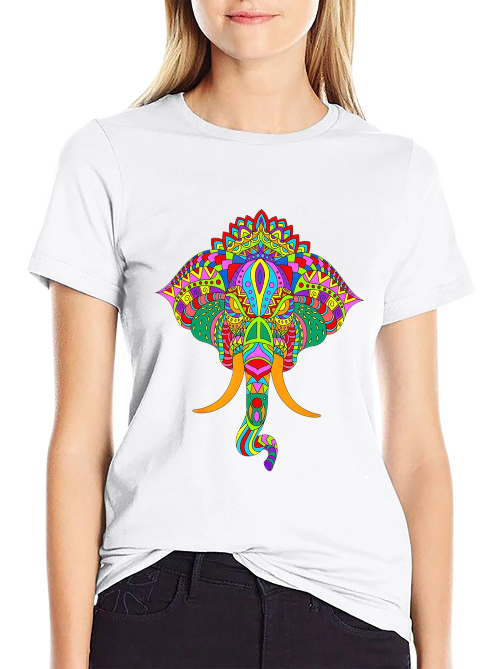 Colorful Elephant Graphic Tee