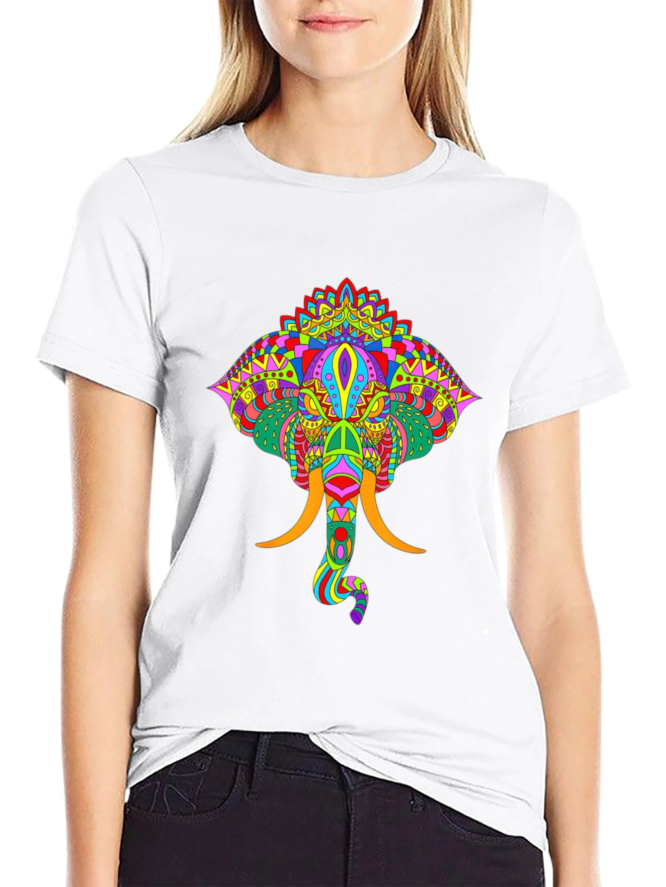 Colorful Elephant Graphic Tee