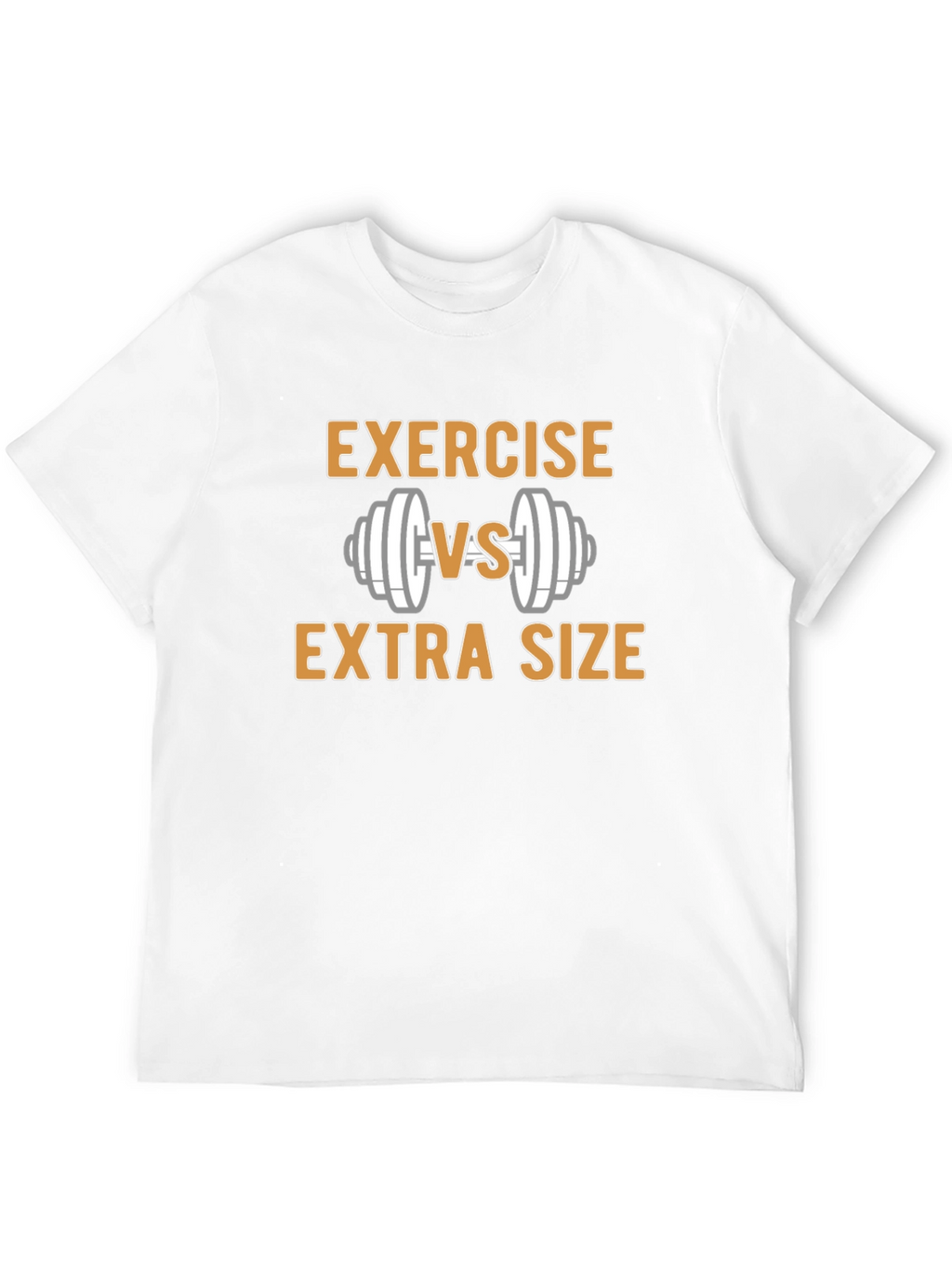 Exercise vs Extra Size Black Graphic T-Shirt