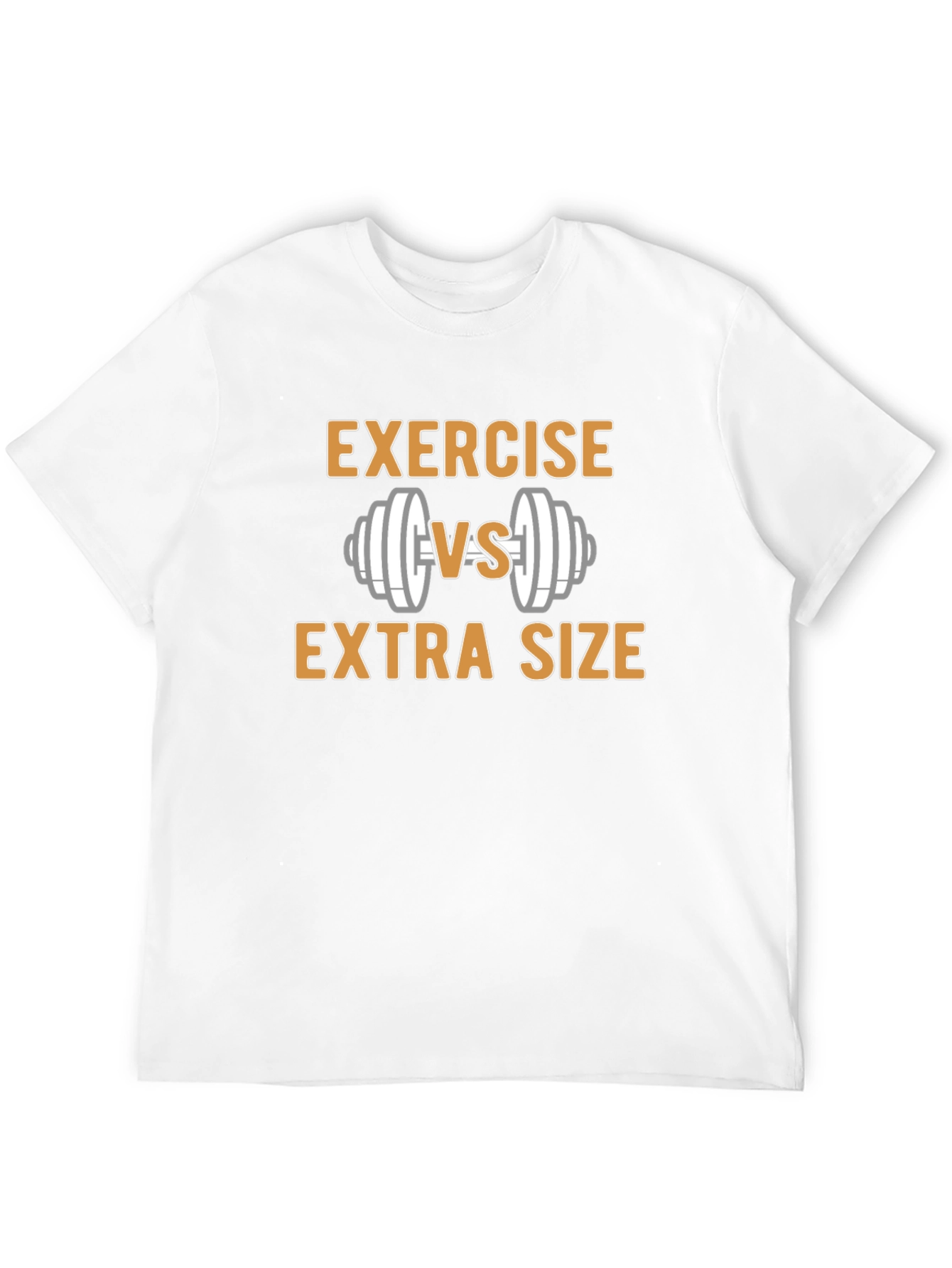 Exercise vs Extra Size Black Graphic T-Shirt