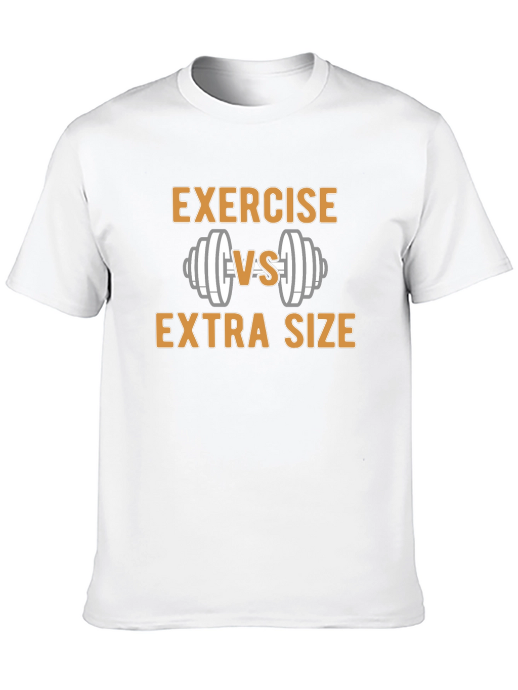 Exercise vs Extra Size Black Graphic T-Shirt