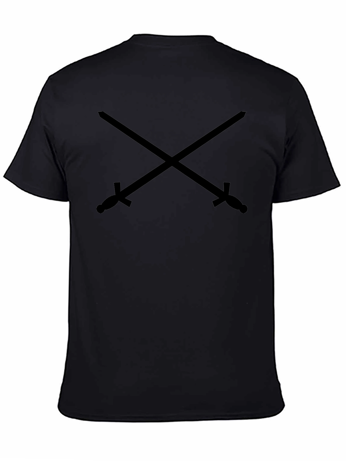 Crossed Swords Graphic Black T-Shirt
