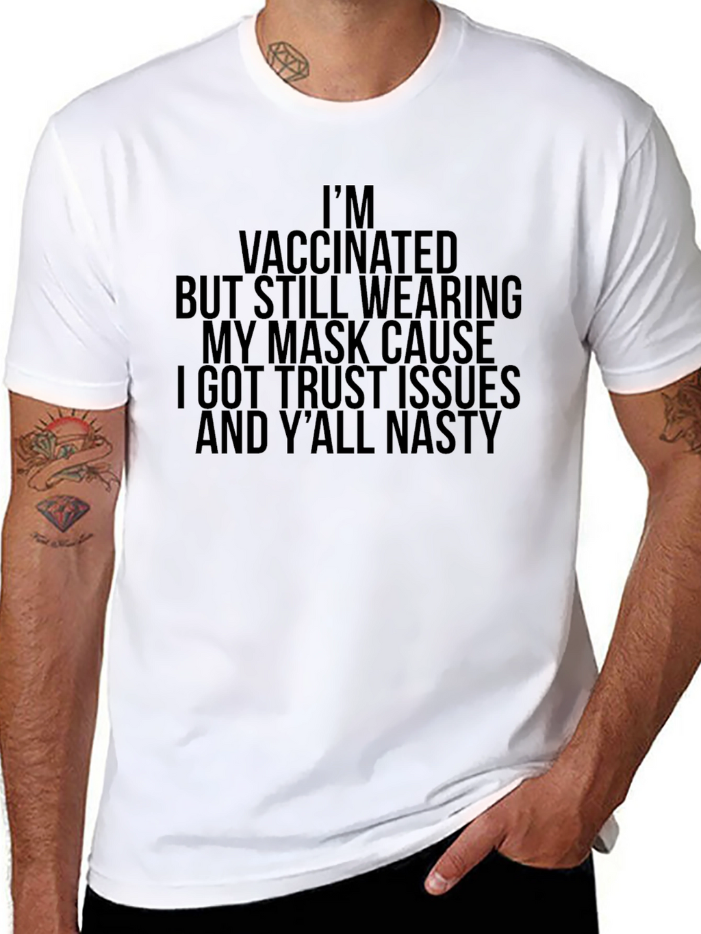 Vaccinated Trust Issues Graphic Tee