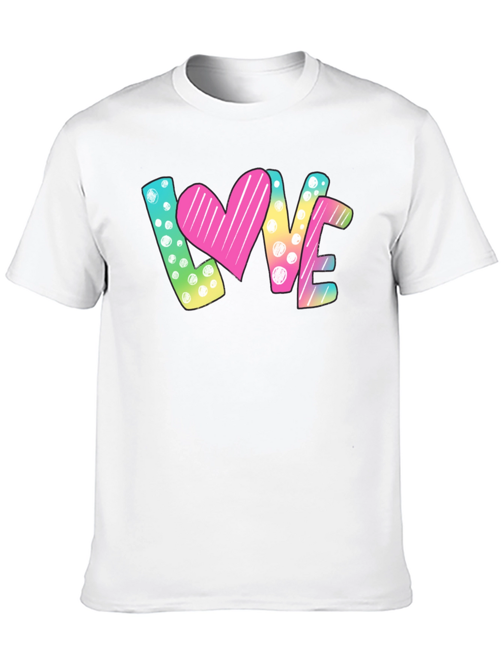 Love Graphic Print Black T-Shirt