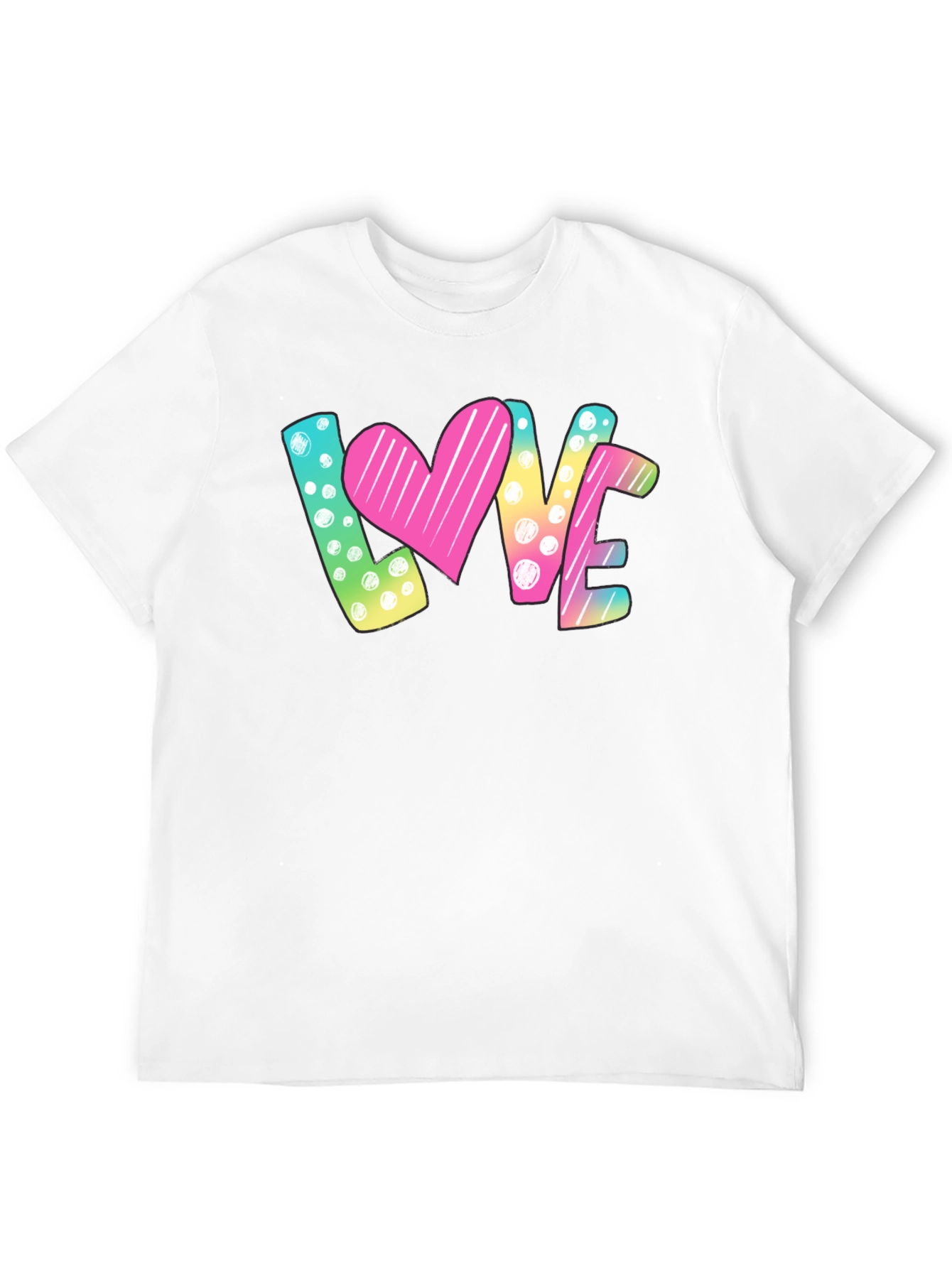 Love Graphic Print Black T-Shirt