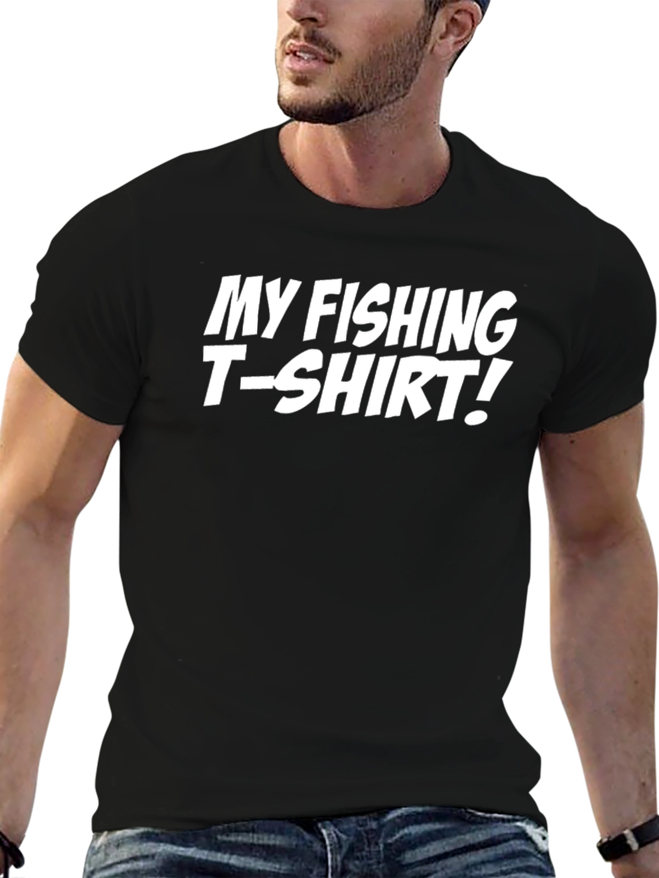 Funny Fishing T-Shirt - Black