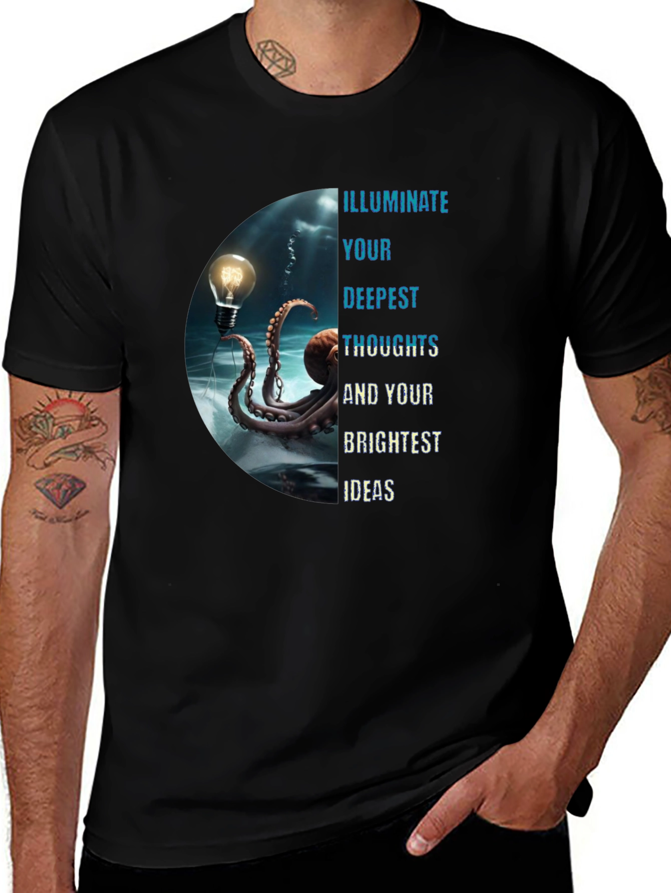 Illuminate Ideas Tee - Octopus Lightbulb Design