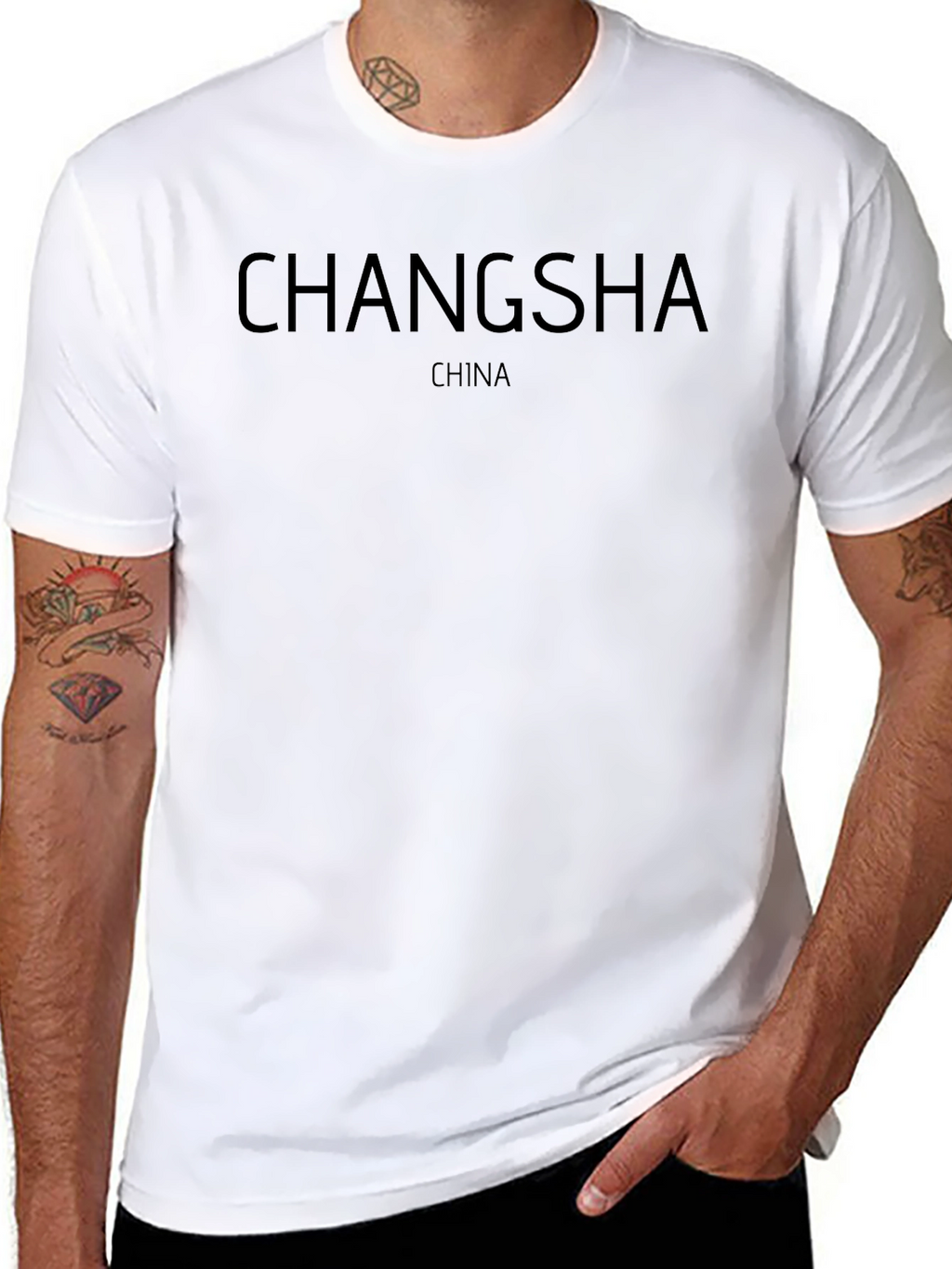 Changsha China Black Graphic T-Shirt