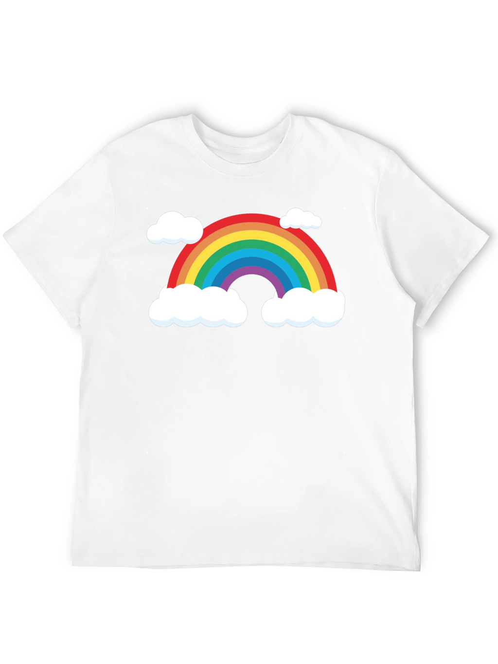 Rainbow Cloud Graphic Black T-Shirt
