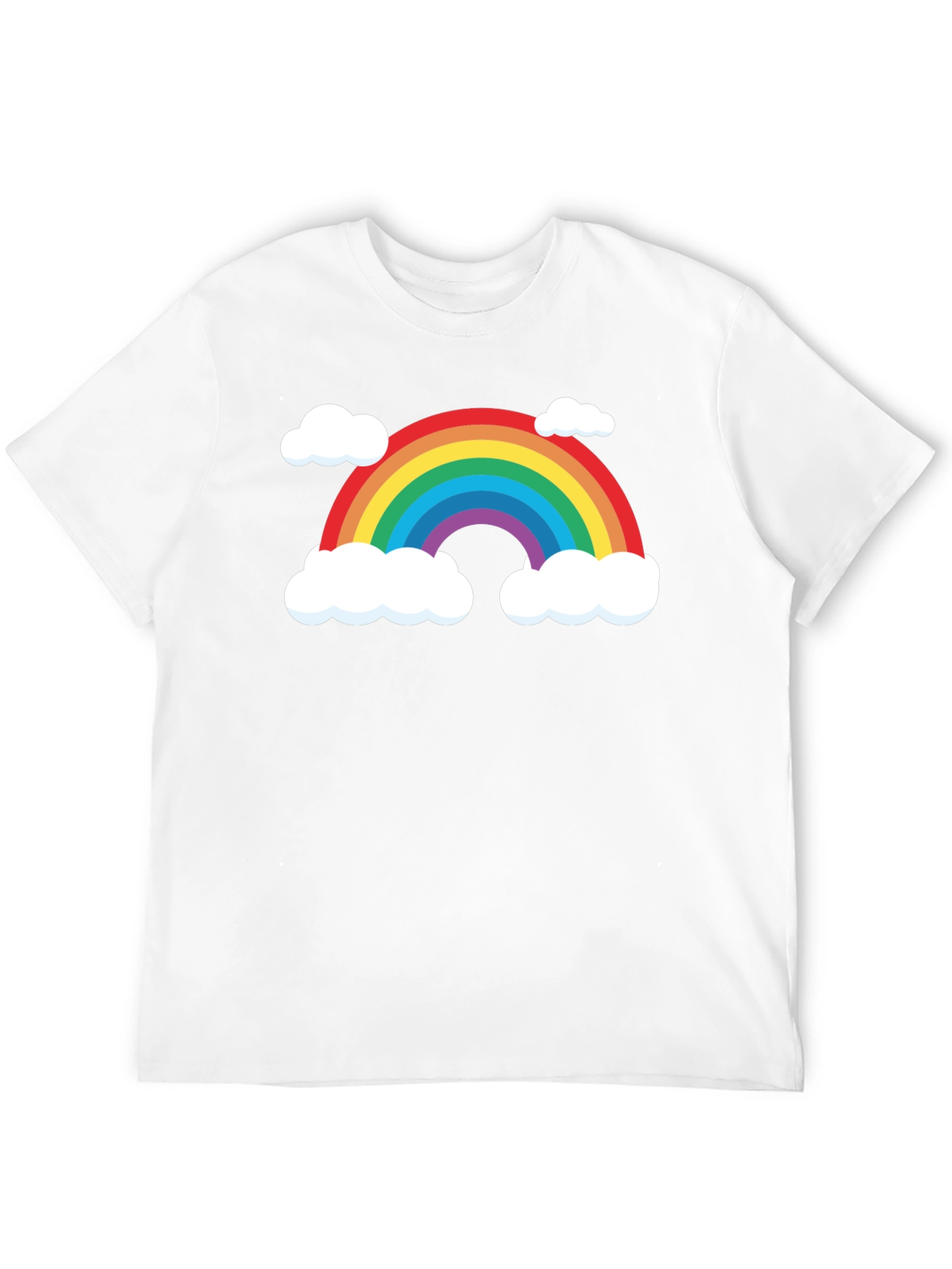 Rainbow Cloud Graphic Black T-Shirt