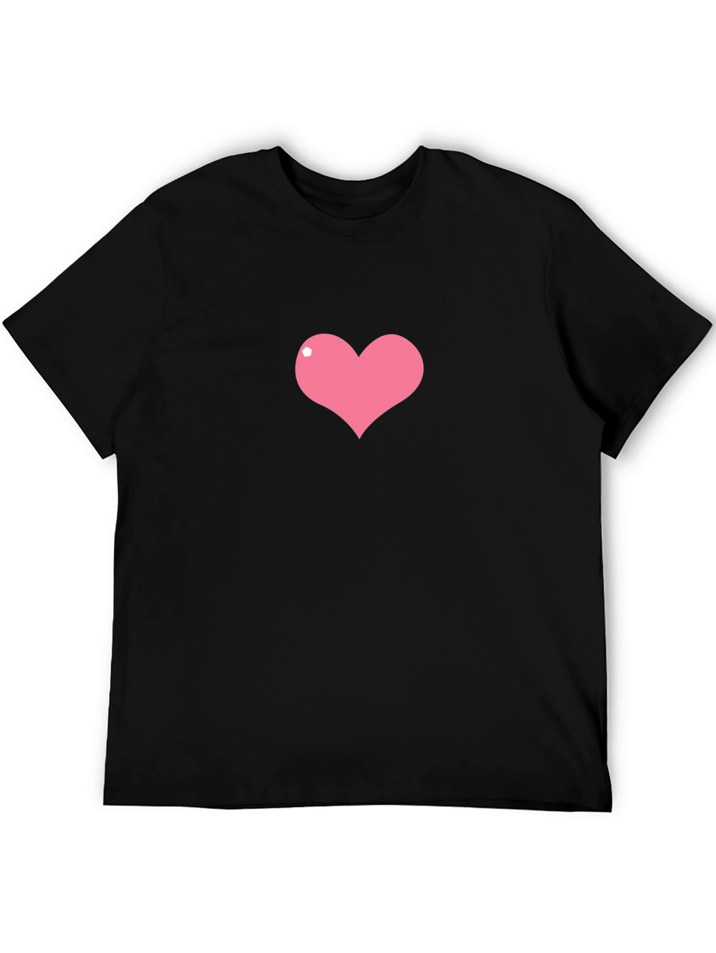 Heart Graphic Black Tee - Stylish Casual Wear