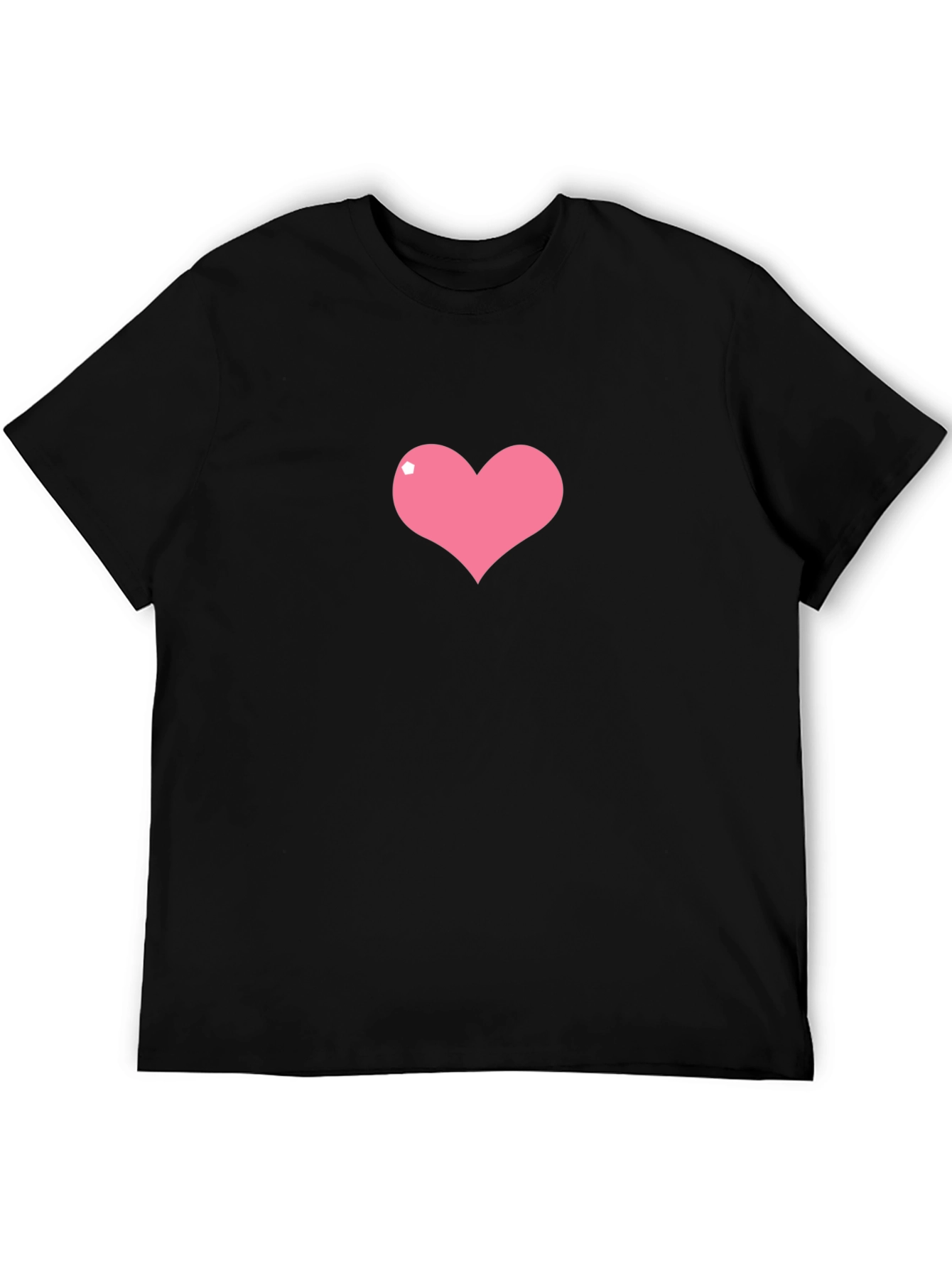 Heart Graphic Black Tee - Stylish Casual Wear