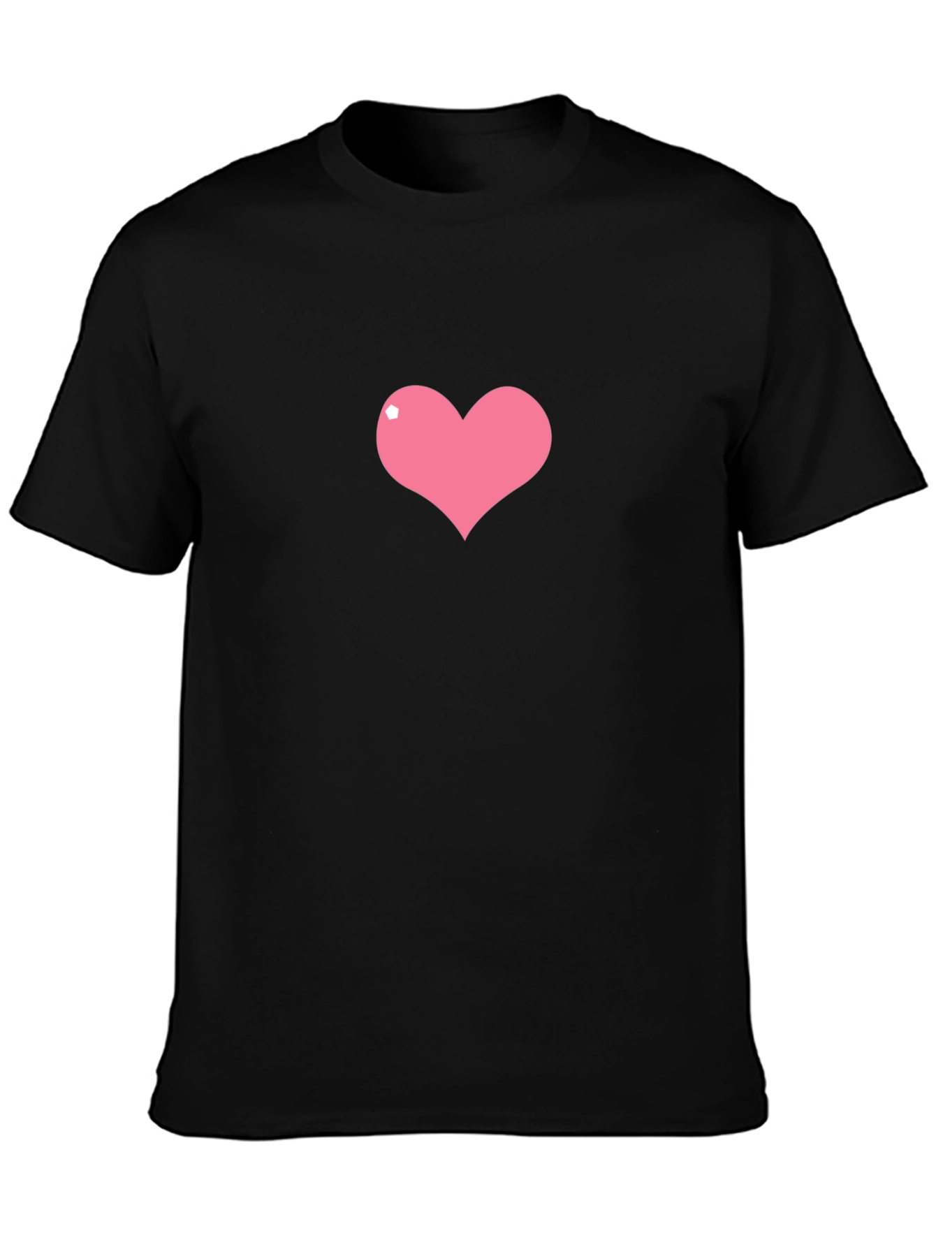 Heart Graphic Black Tee - Stylish Casual Wear