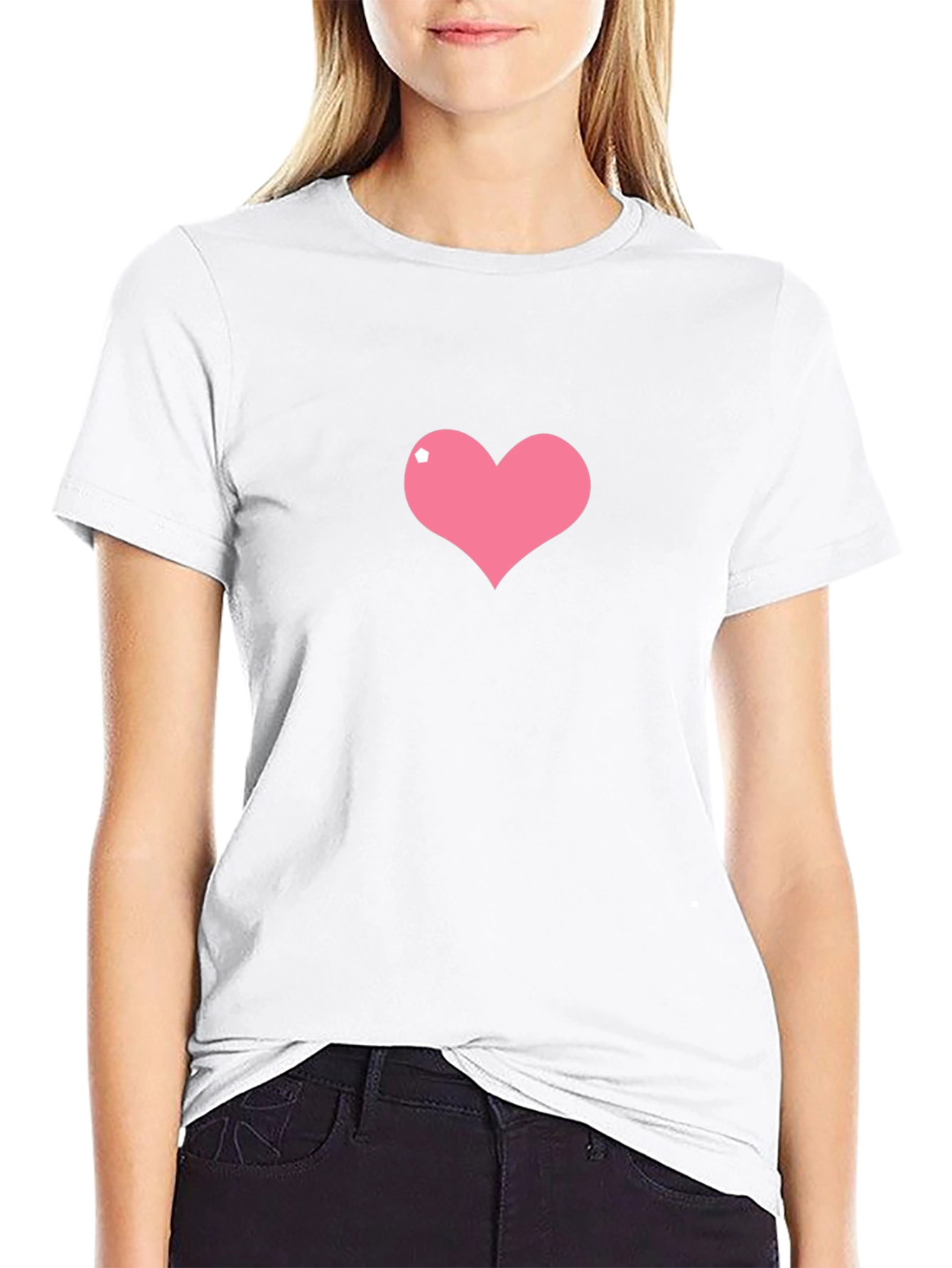 Heart Graphic Black Tee - Stylish Casual Wear