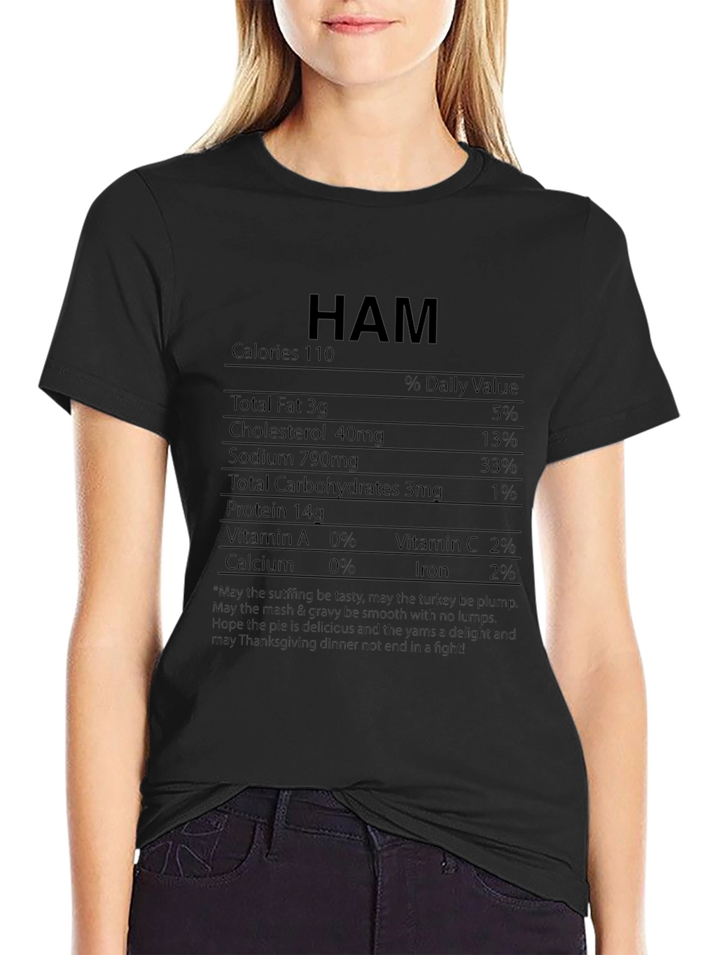 Ham Nutrition Facts T-Shirt - Thanksgiving Holiday Tee