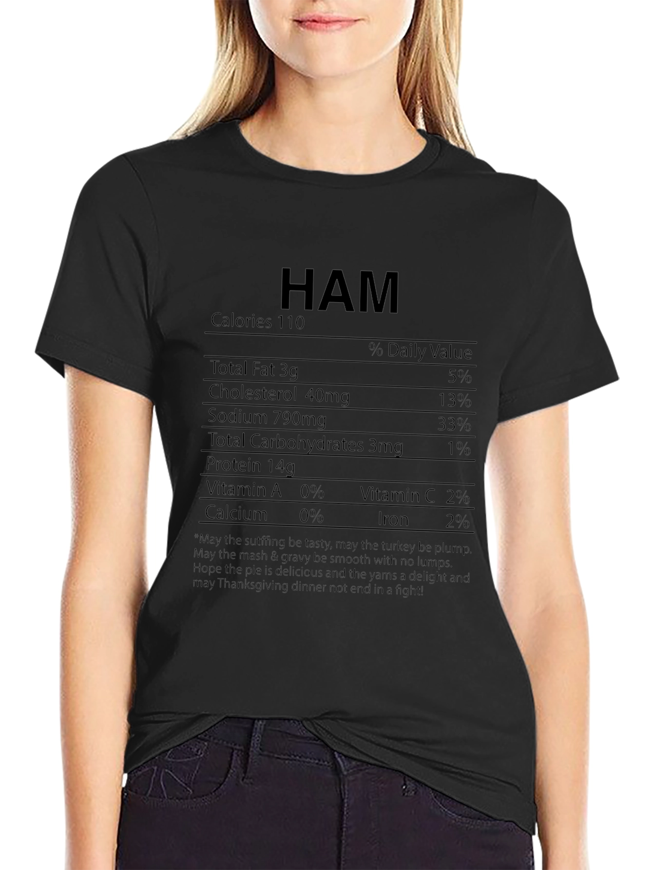 Ham Nutrition Facts T-Shirt - Thanksgiving Holiday Tee