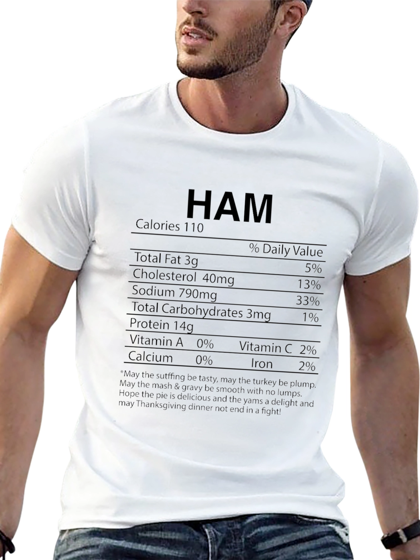 Ham Nutrition Facts T-Shirt - Thanksgiving Holiday Tee