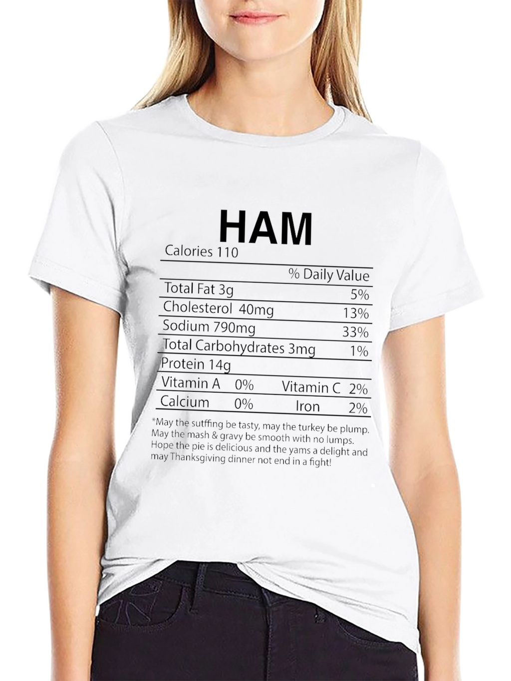 Ham Nutrition Facts T-Shirt - Thanksgiving Holiday Tee