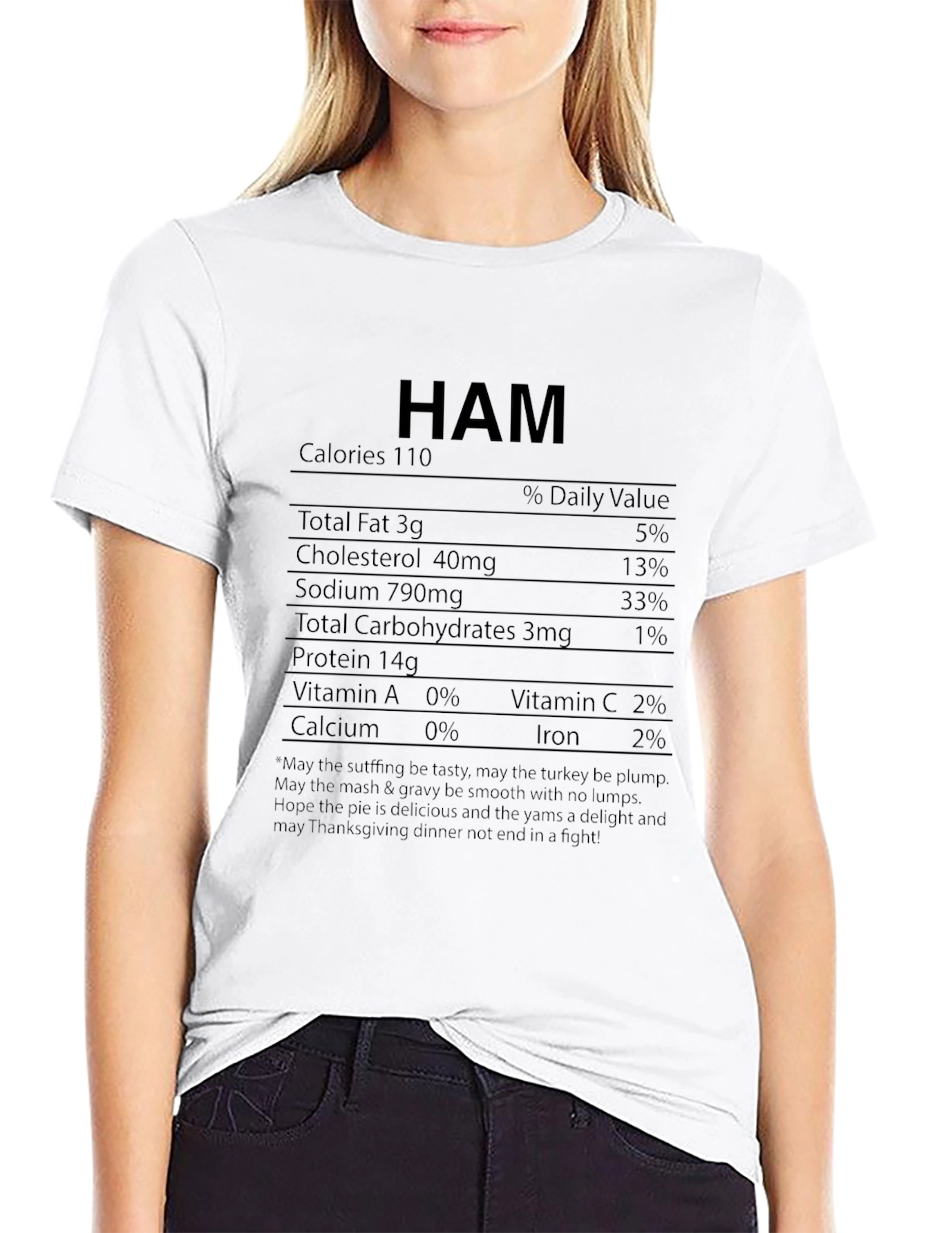 Ham Nutrition Facts T-Shirt - Thanksgiving Holiday Tee