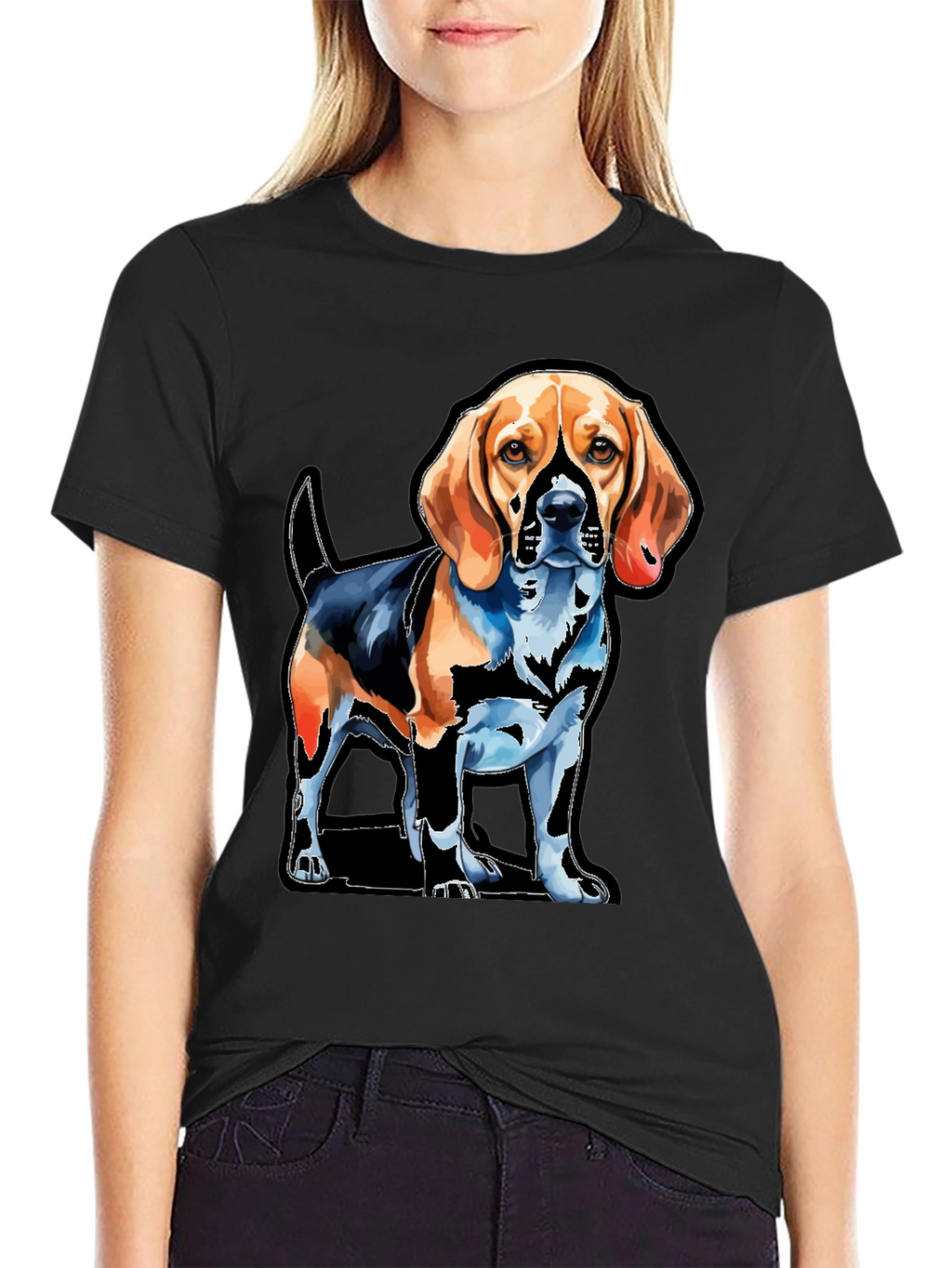 Dog Graphic Tee - Beagle Art T-Shirt