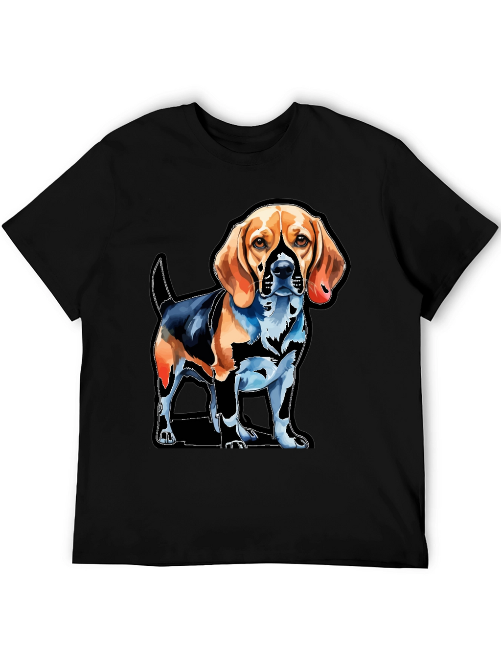 Dog Graphic Tee - Beagle Art T-Shirt