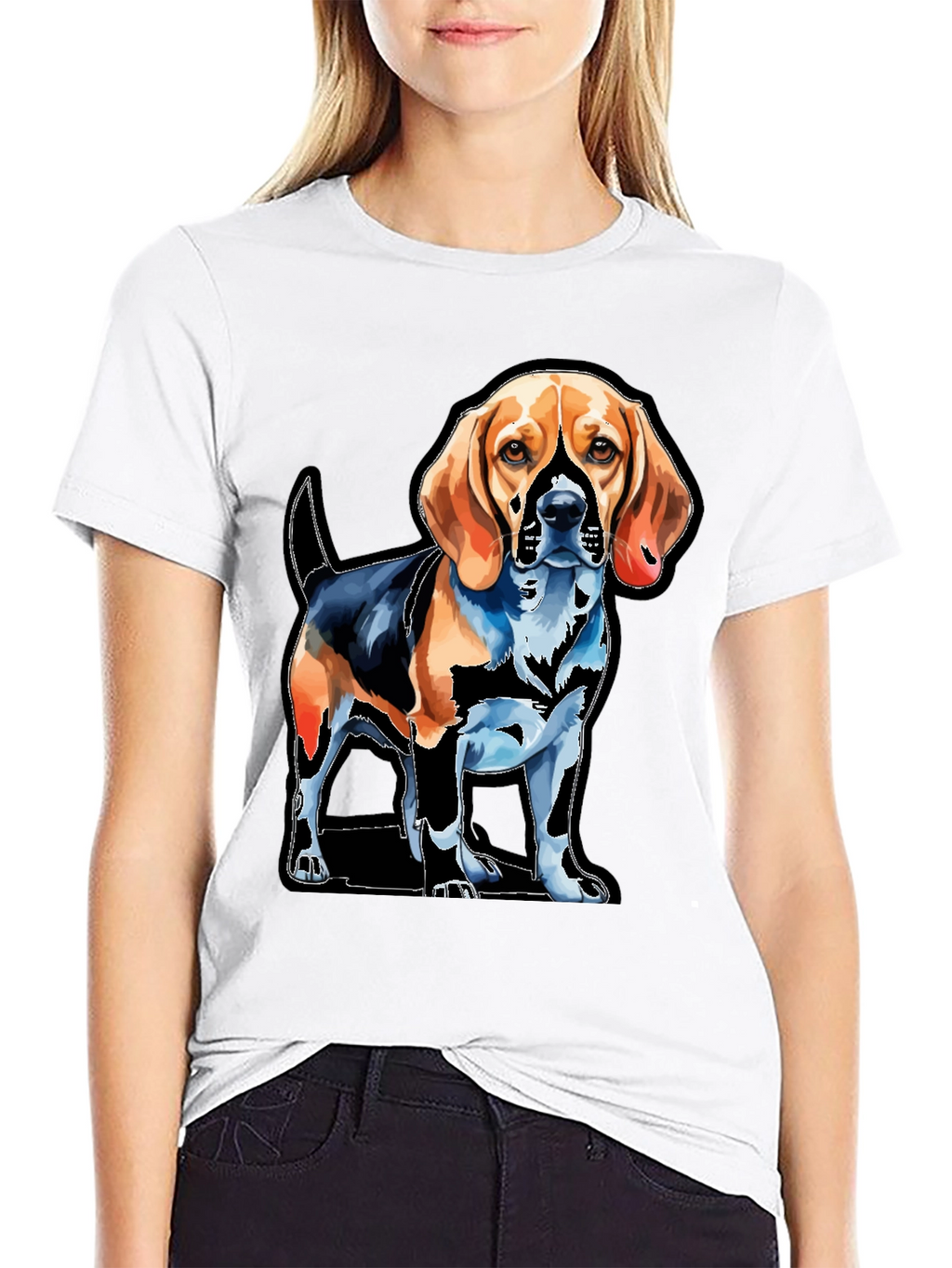 Dog Graphic Tee - Beagle Art T-Shirt