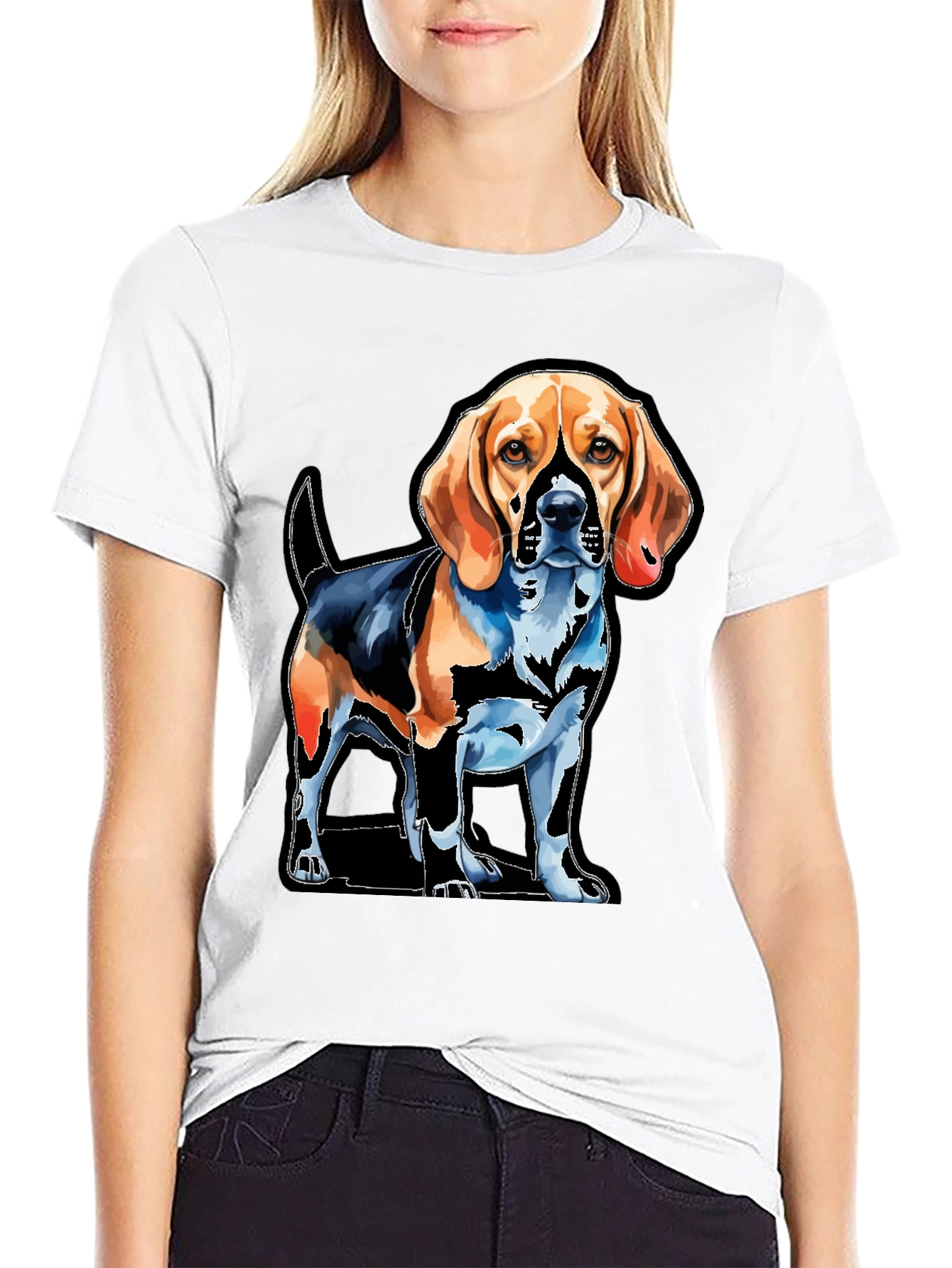 Dog Graphic Tee - Beagle Art T-Shirt