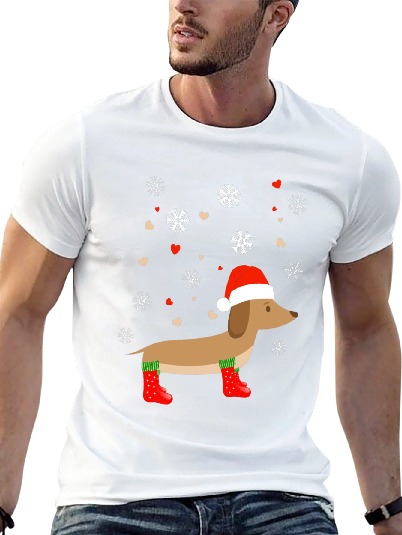 Festive Dachshund Christmas T-Shirt