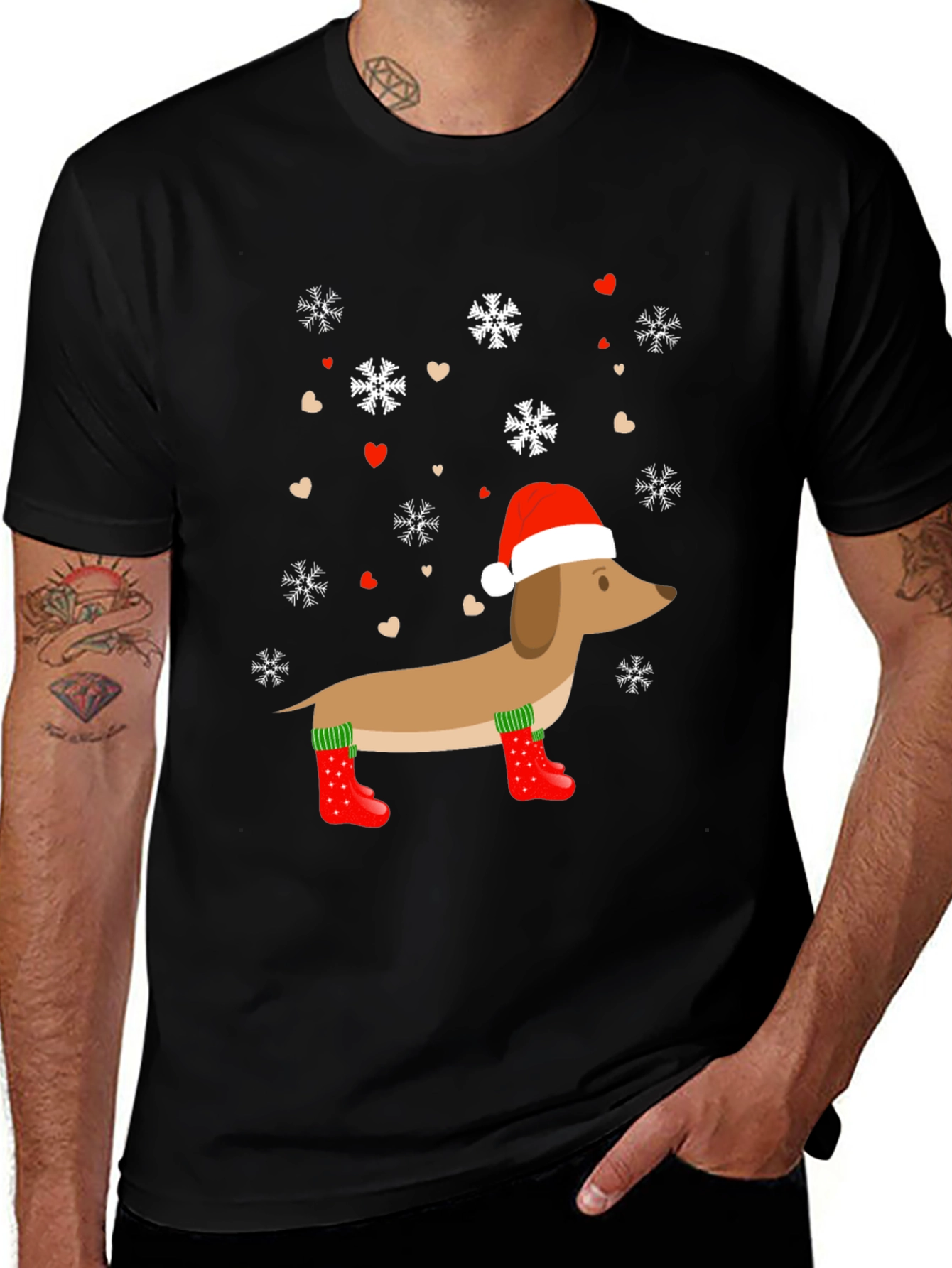 Festive Dachshund Christmas T-Shirt