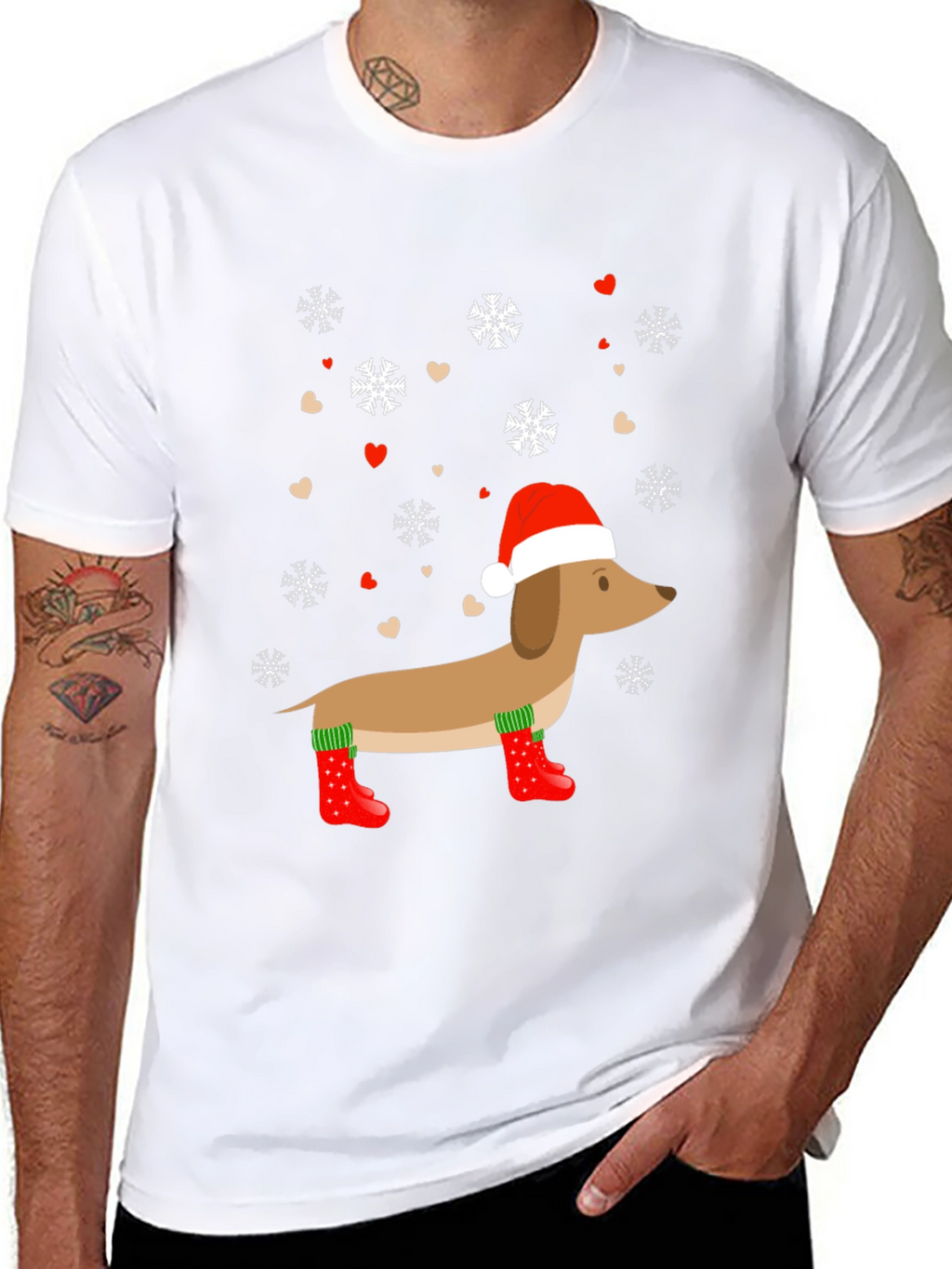 Festive Dachshund Christmas T-Shirt