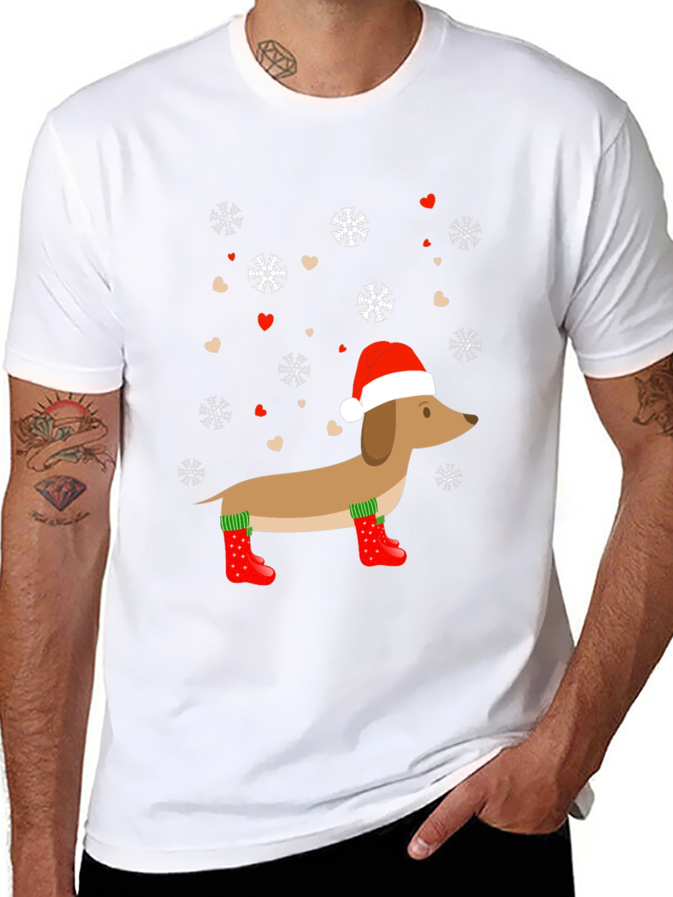 Festive Dachshund Christmas T-Shirt